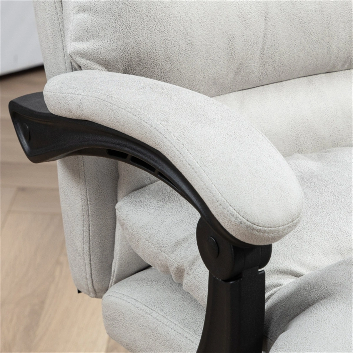 Massage Office Chair, Ergonomic Executive Chair with Lumbar Support, Adjustable Height & Padded Armrests, 360° Swivel view 8