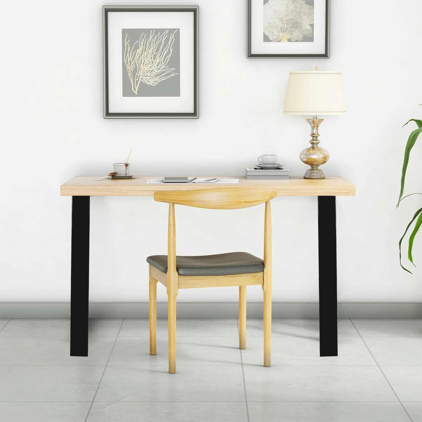 Metal Table Legs, 71cm U-Shape Table Frame, DIY Furniture Legs for Dining Conference Coffee Table, 2-Piece, Assembly Required view 3
