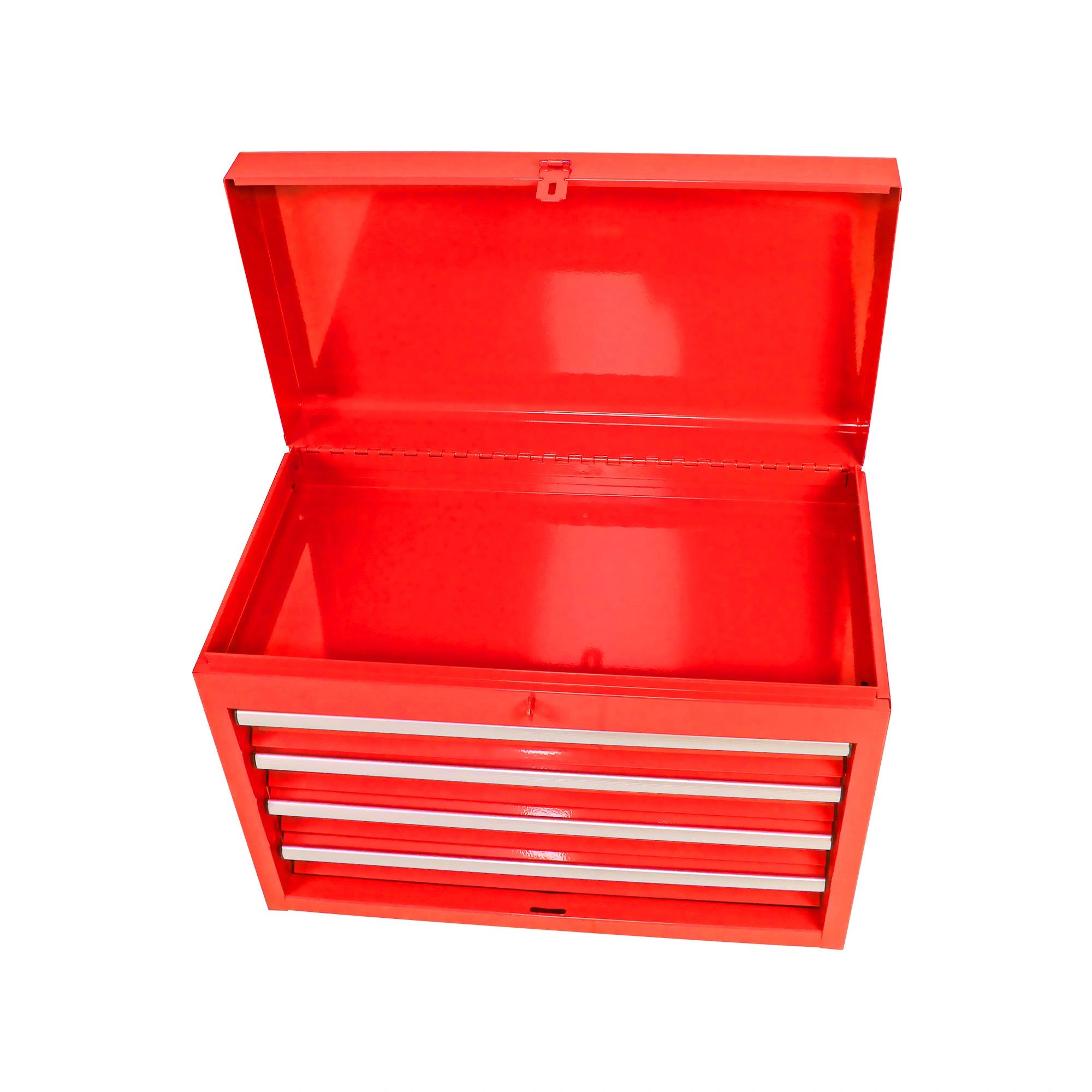 Detachable 5 Drawer Tool Chest with Bottom Cabinet and One Adjustable Shelf--Red view 7