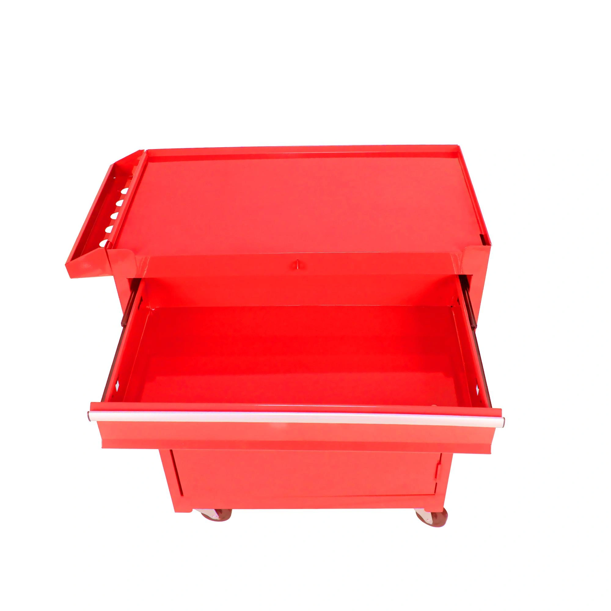 Detachable 5 Drawer Tool Chest with Bottom Cabinet and One Adjustable Shelf--Red view 8