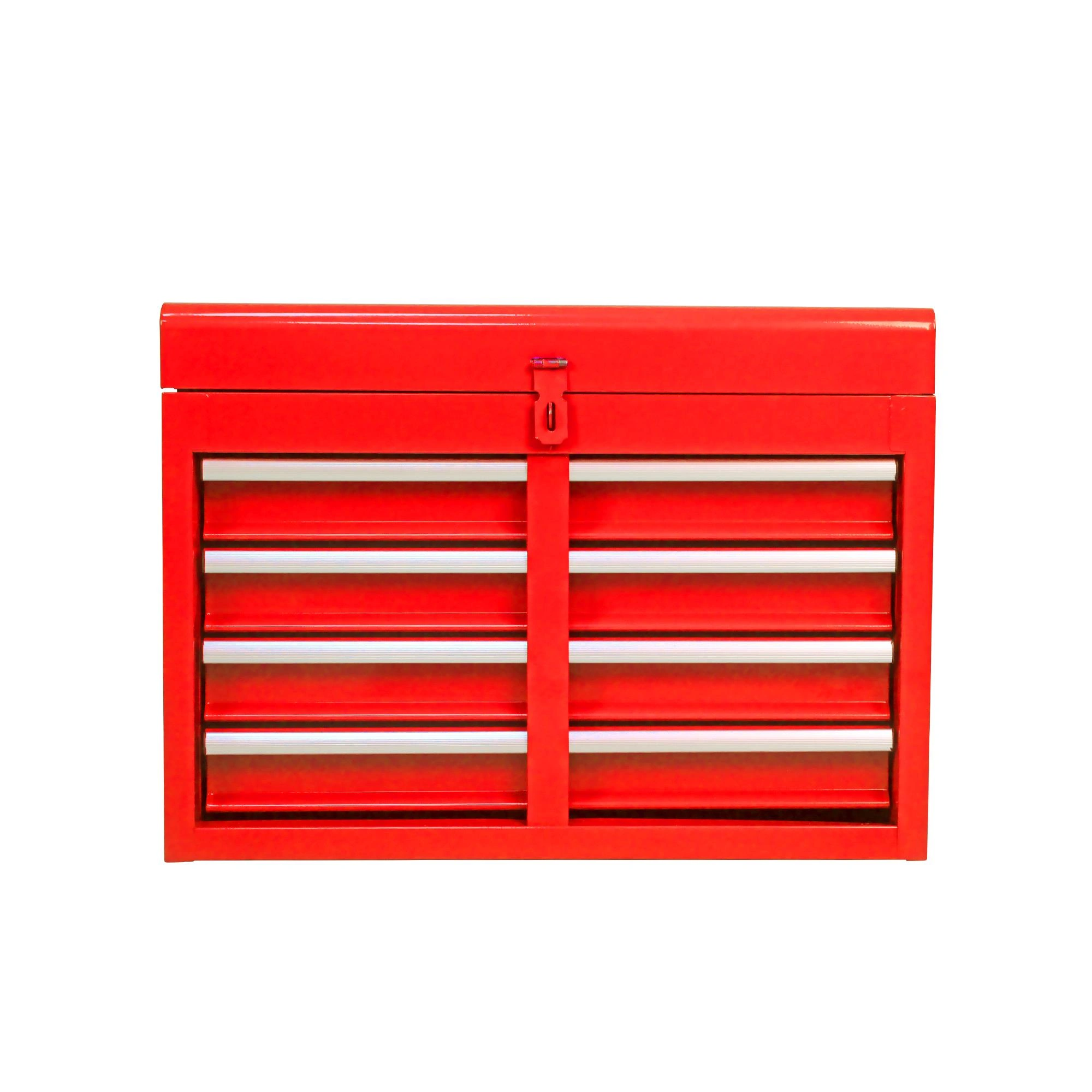Detachable 5 Drawer Tool Chest with Bottom Cabinet and One Adjustable Shelf--Red view 9