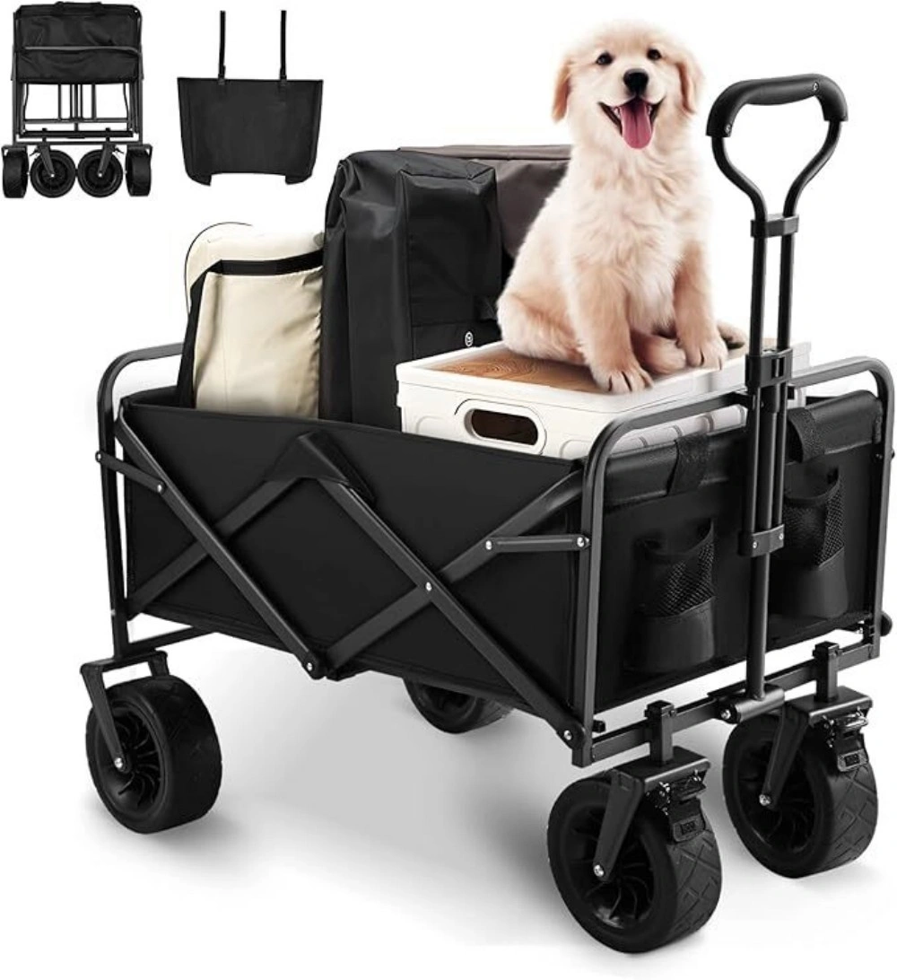 Heavy Duty Foldable Garden Trolley Cart Camping Outdoor Wagon Truck Wheelbarrow view 2