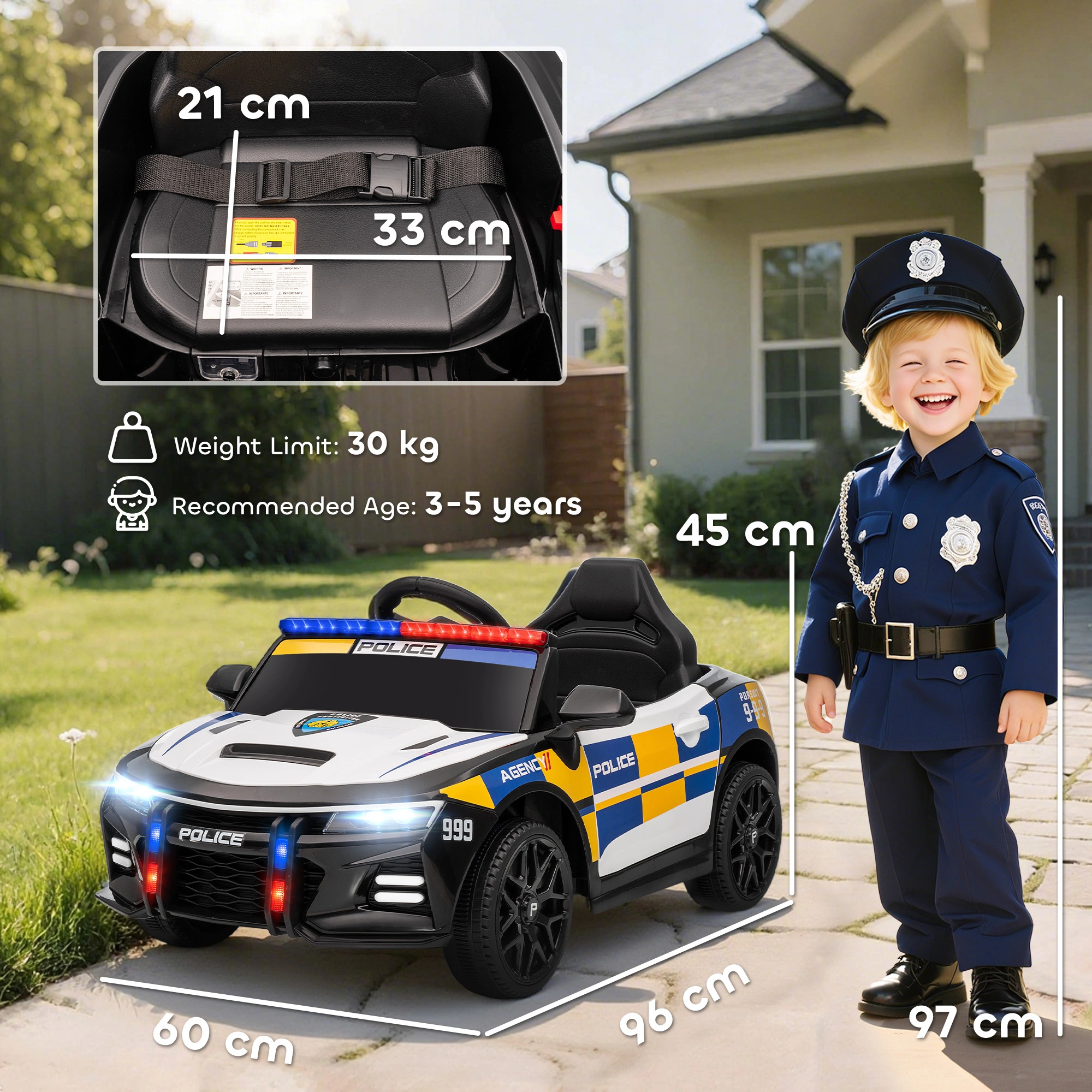 Kids Ride On Car Toy with Remote Control, Push-Along Play Vehicle for Toddlers & Children Ages 1-3 view 3