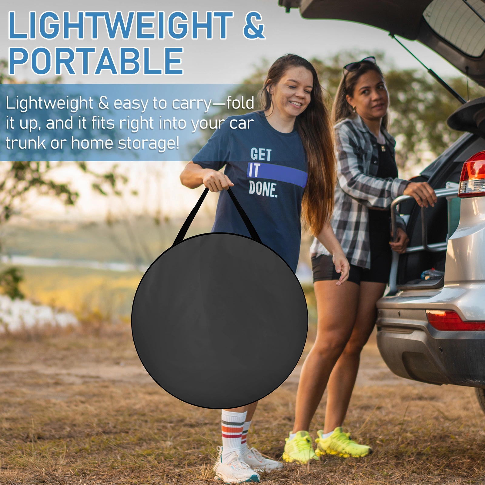 Portable Outdoor Pop-up Toilet Dressing Fitting Room Privacy Shelter Tent Black view 12