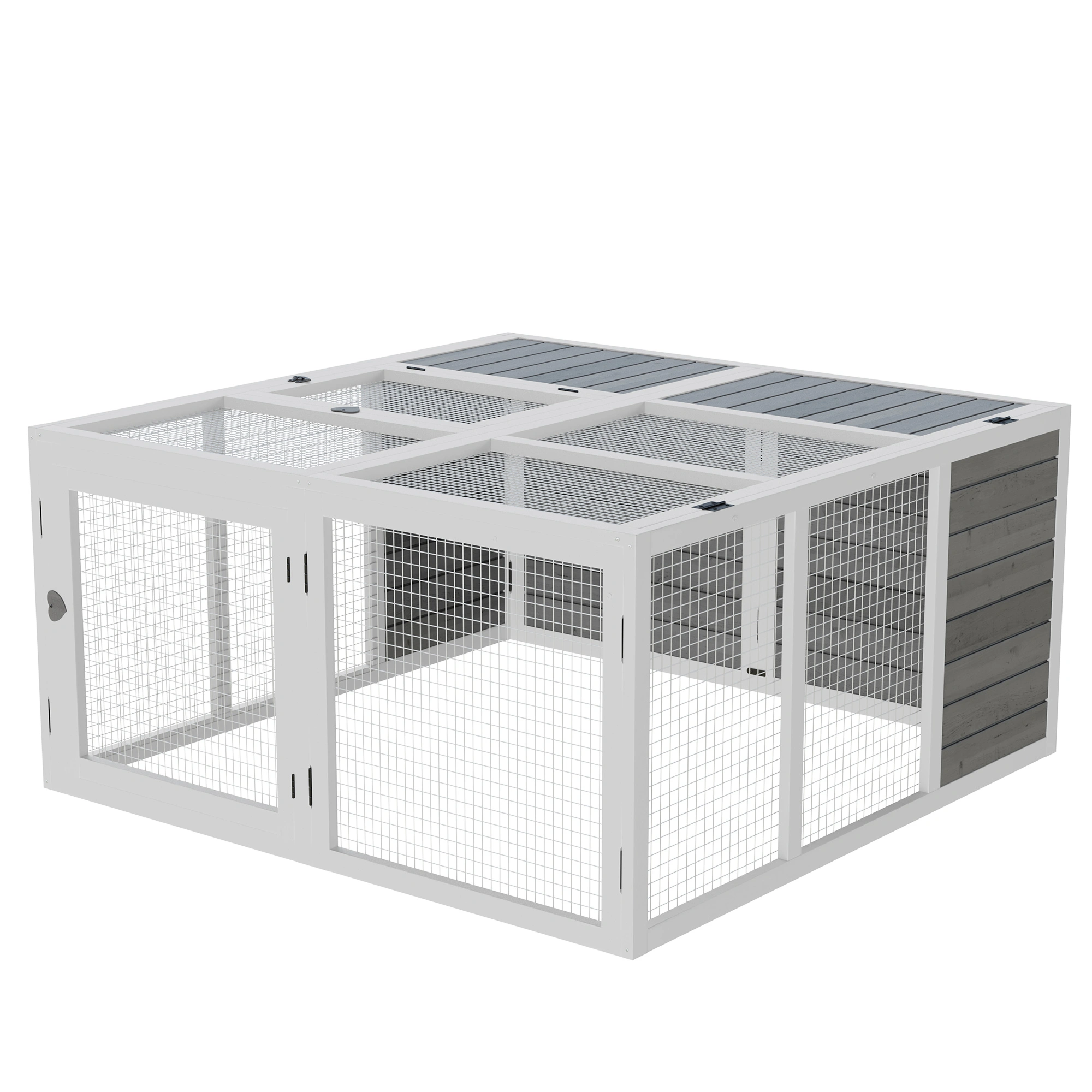 Puppy Rabbit Playpen with Door, Small Animal Exercise Pen Cage for Indoor Outdoor Use
