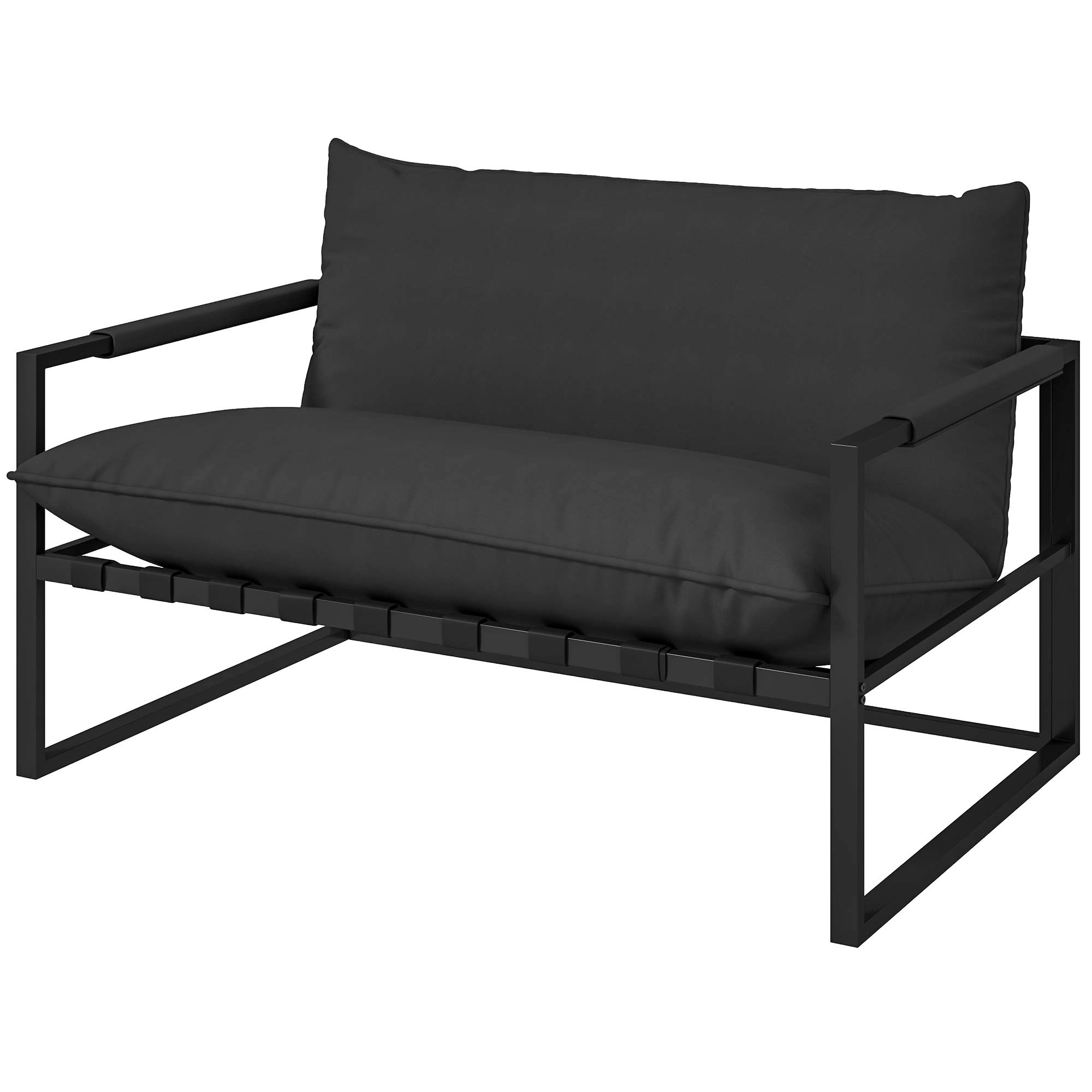 Outdoor Patio Furniture Dining Set 5-Piece Aluminum Table & Chairs, Black view 2