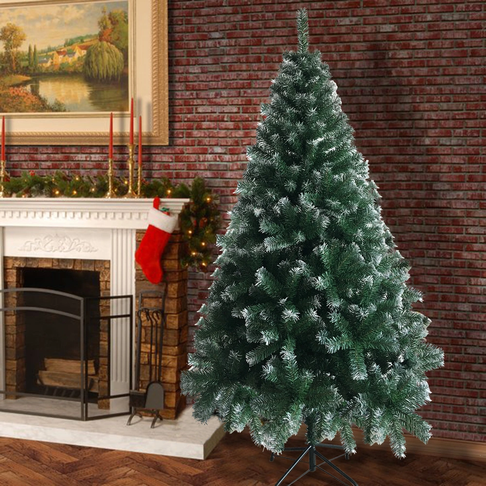6FT Iron Leg White PVC 650 Branches Christmas Tree view 2