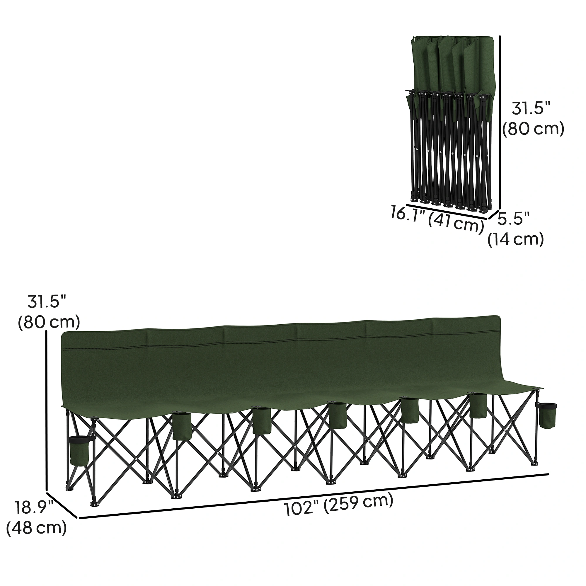 Folding Outdoor Camping Chair Portable Lightweight Seat view 2