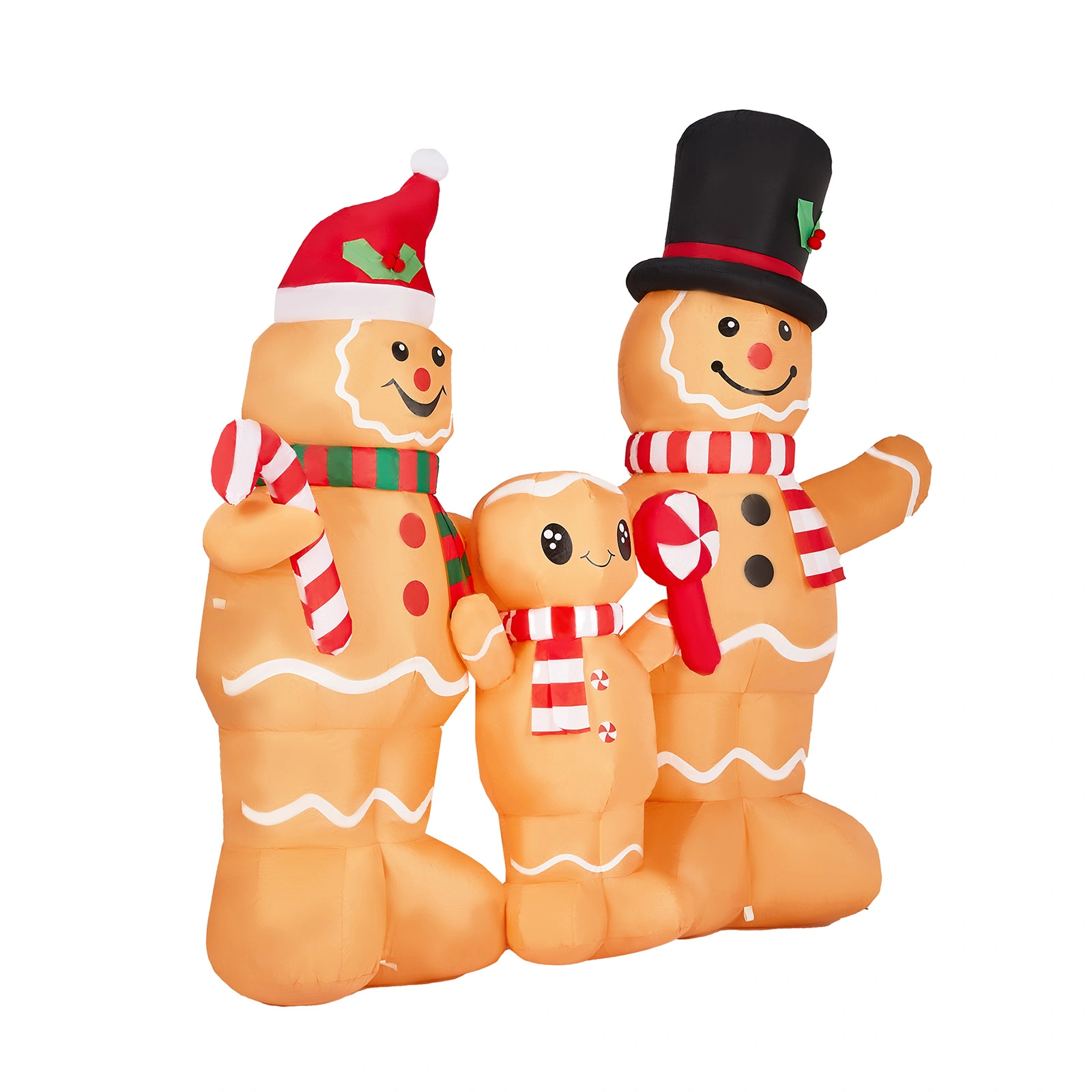 6.3FT Lighted Christmas Inflatable Gingerbread Man Family - LED Blow Up Yard Decor for Holiday Party, Front Lawn & Garden view 8