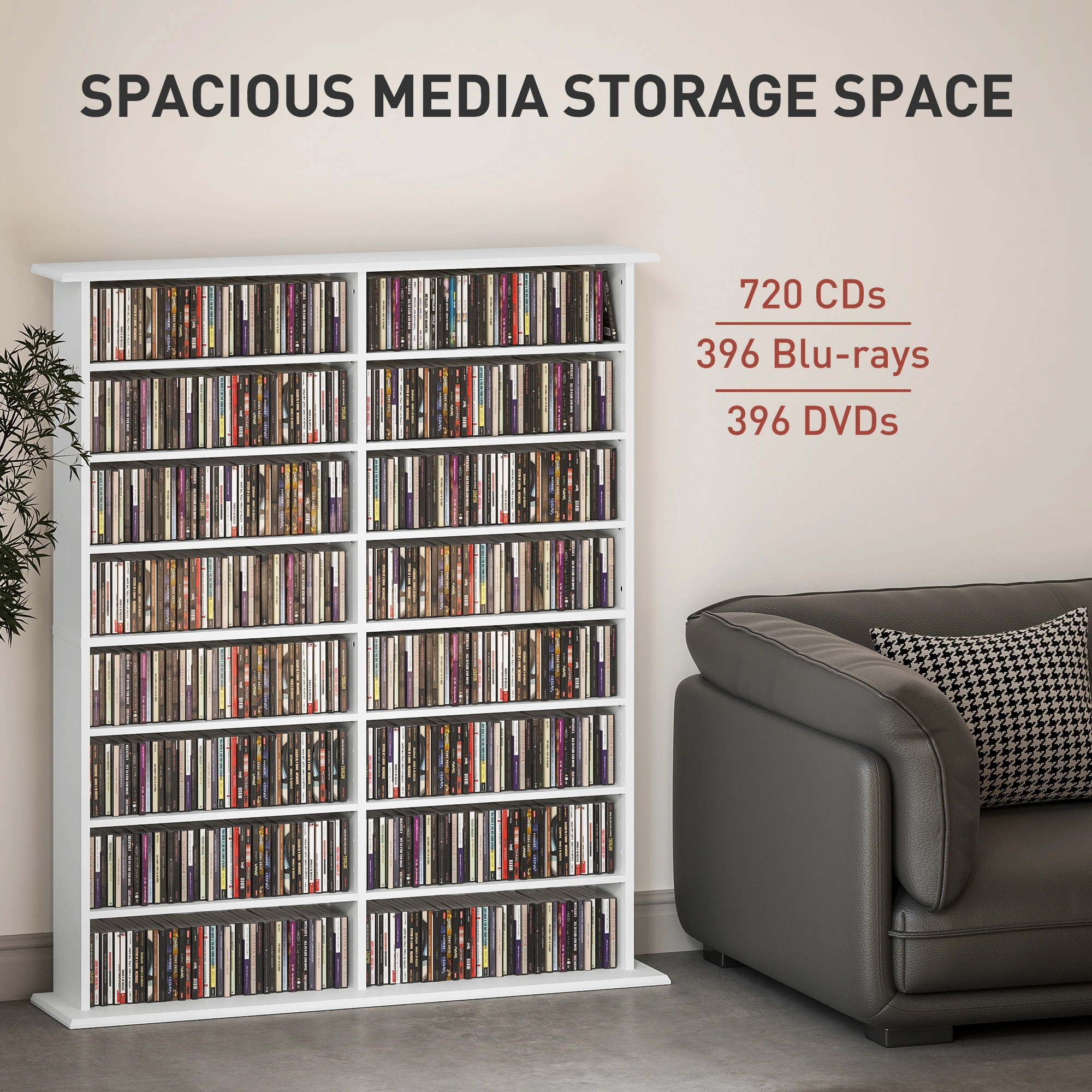 6-Tier Bookshelf and Storage Cabinet, Standalone Bookcase with Shelves, Display Shelf for Living Room, Bedroom view 2
