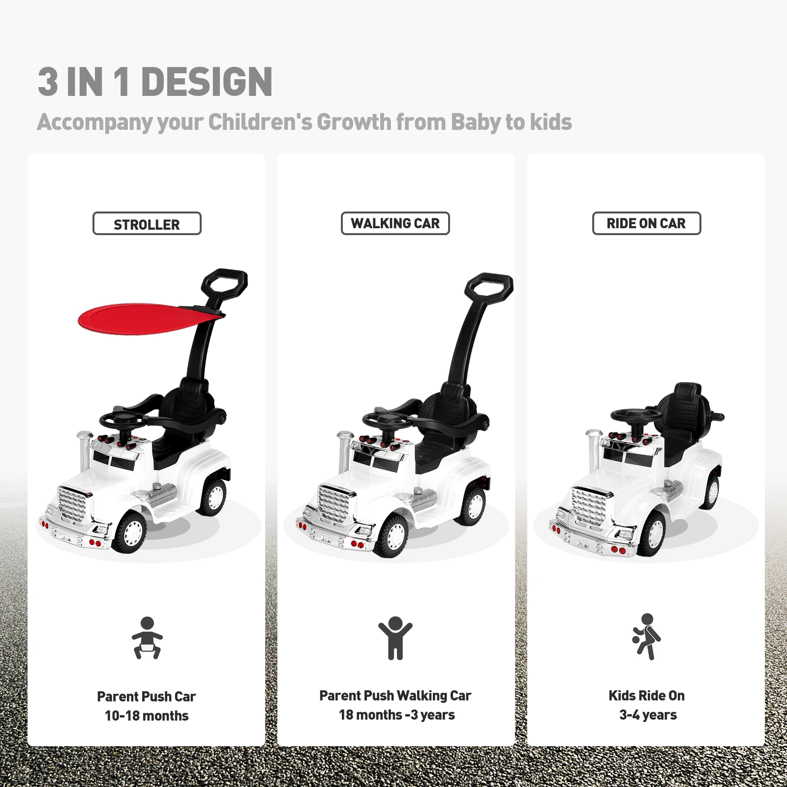 Toddler Ride On Car 6V Electric Vehicle with Remote Control, Soft Rubber Tires, Music & Lights, Easy Assembly, Ideal for Kids Ages 2-5
