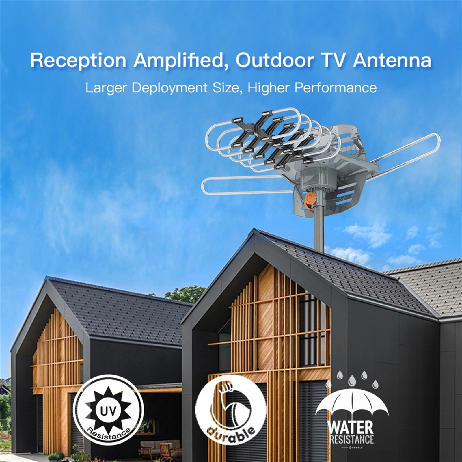 28-36dB 360° UV Dual-band Outdoor Antenna US Plug view 11