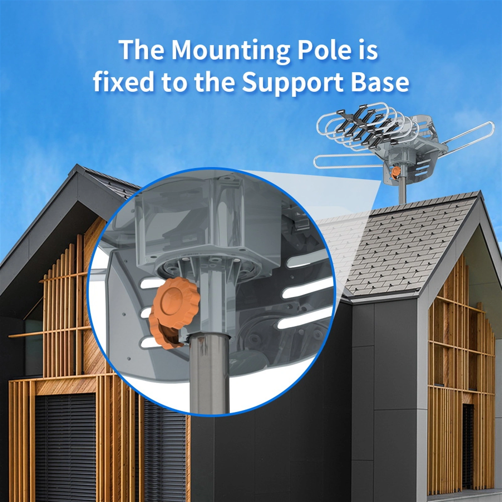 28-36dB 360° UV Dual-band Outdoor Antenna US Plug view 12