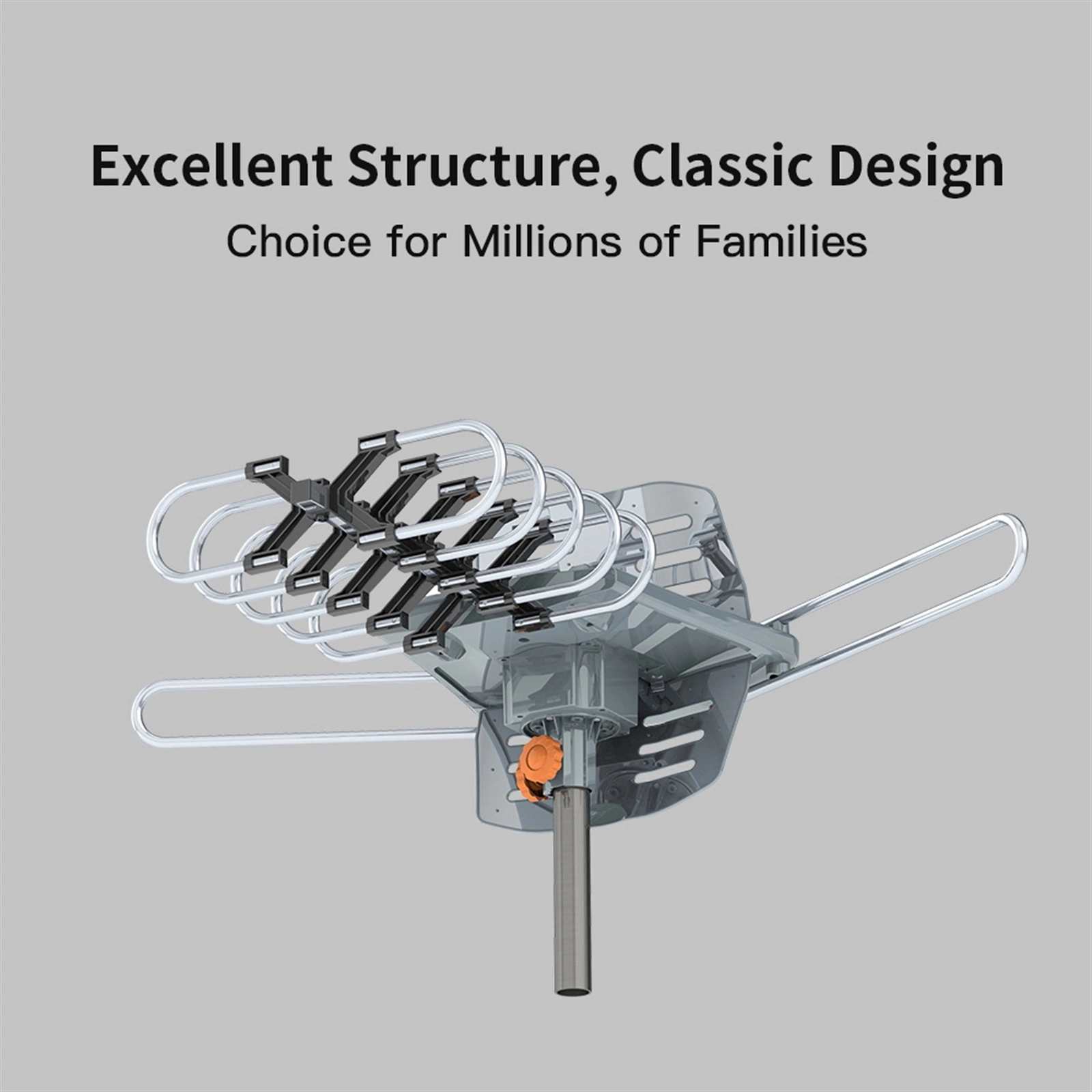 28-36dB 360° UV Dual-band Outdoor Antenna US Plug view 2