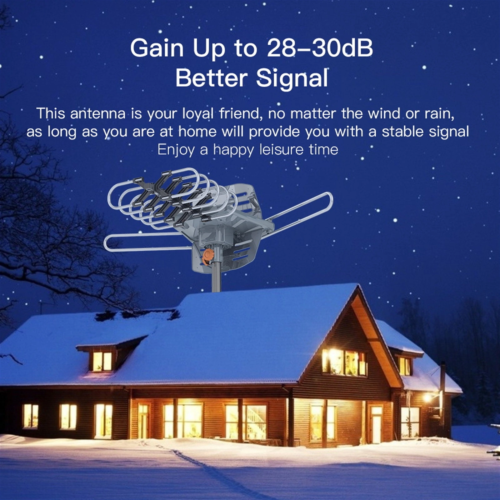28-36dB 360° UV Dual-band Outdoor Antenna US Plug view 4