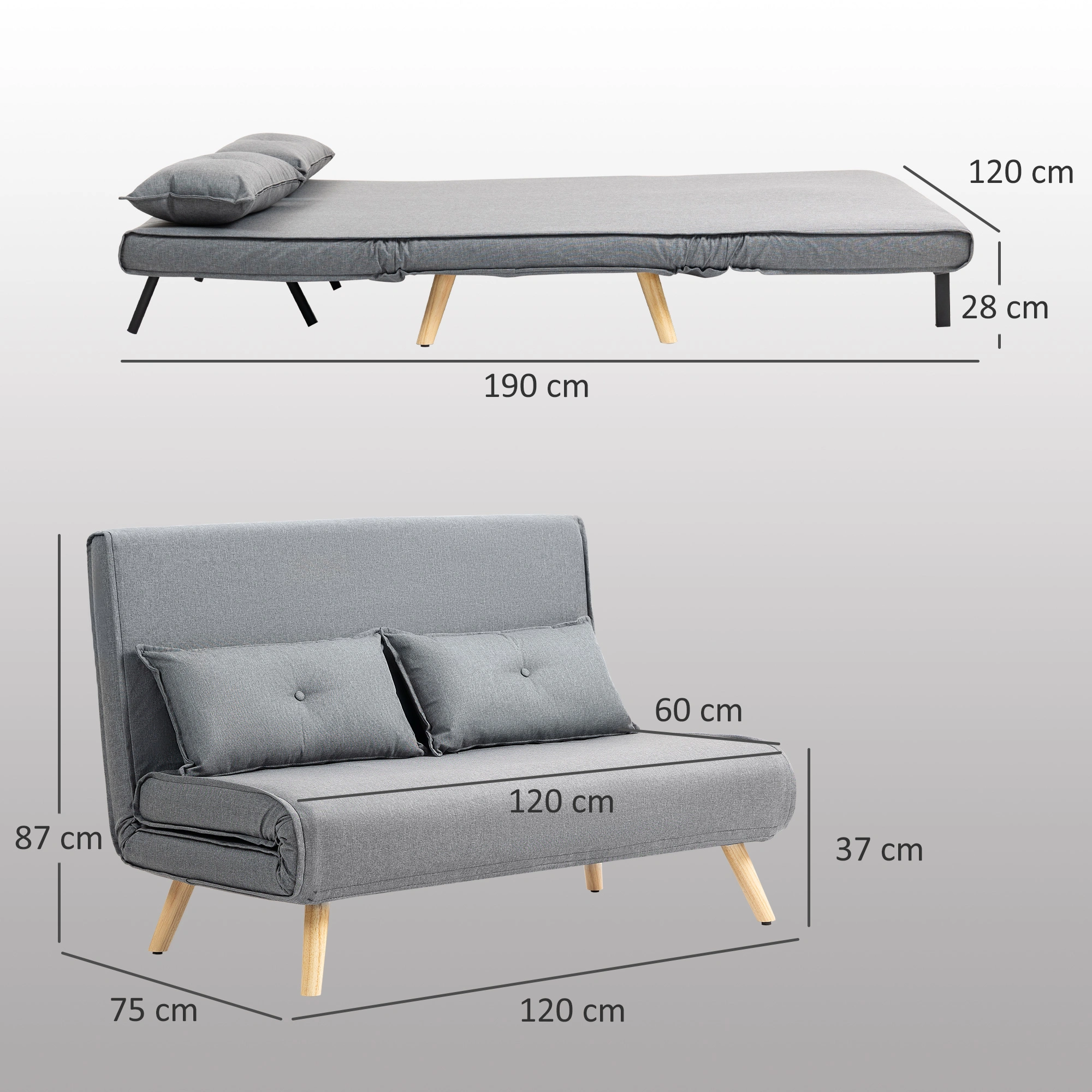 Sofa Chair Accent Armchair for Living Room, Compact Lounge Seat with Padded Cushion, Modern Reading Chair view 2