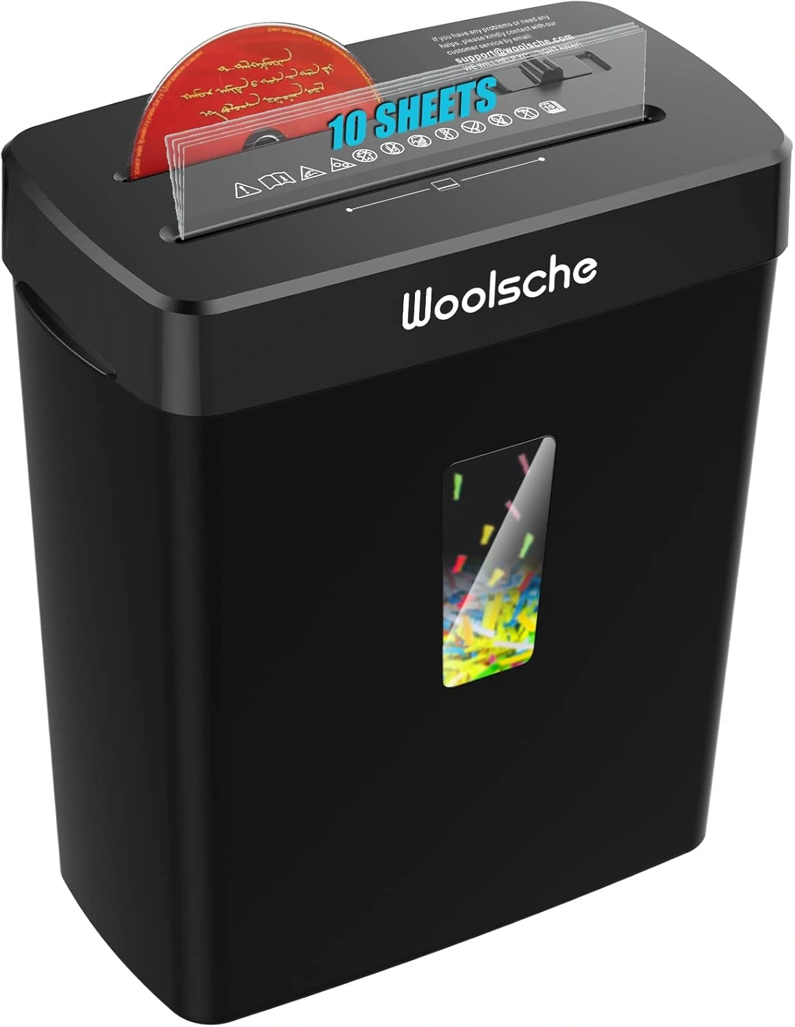 Paper Shredder for Home- 10-Sheet Cross Cut with 3.43-Gallon Basket - P-4 Security Level - 3-Mode Design - Shreds CD and Credit Card - Durable, Fast, and Jam Proof for Home Office(Shipment from FBA)