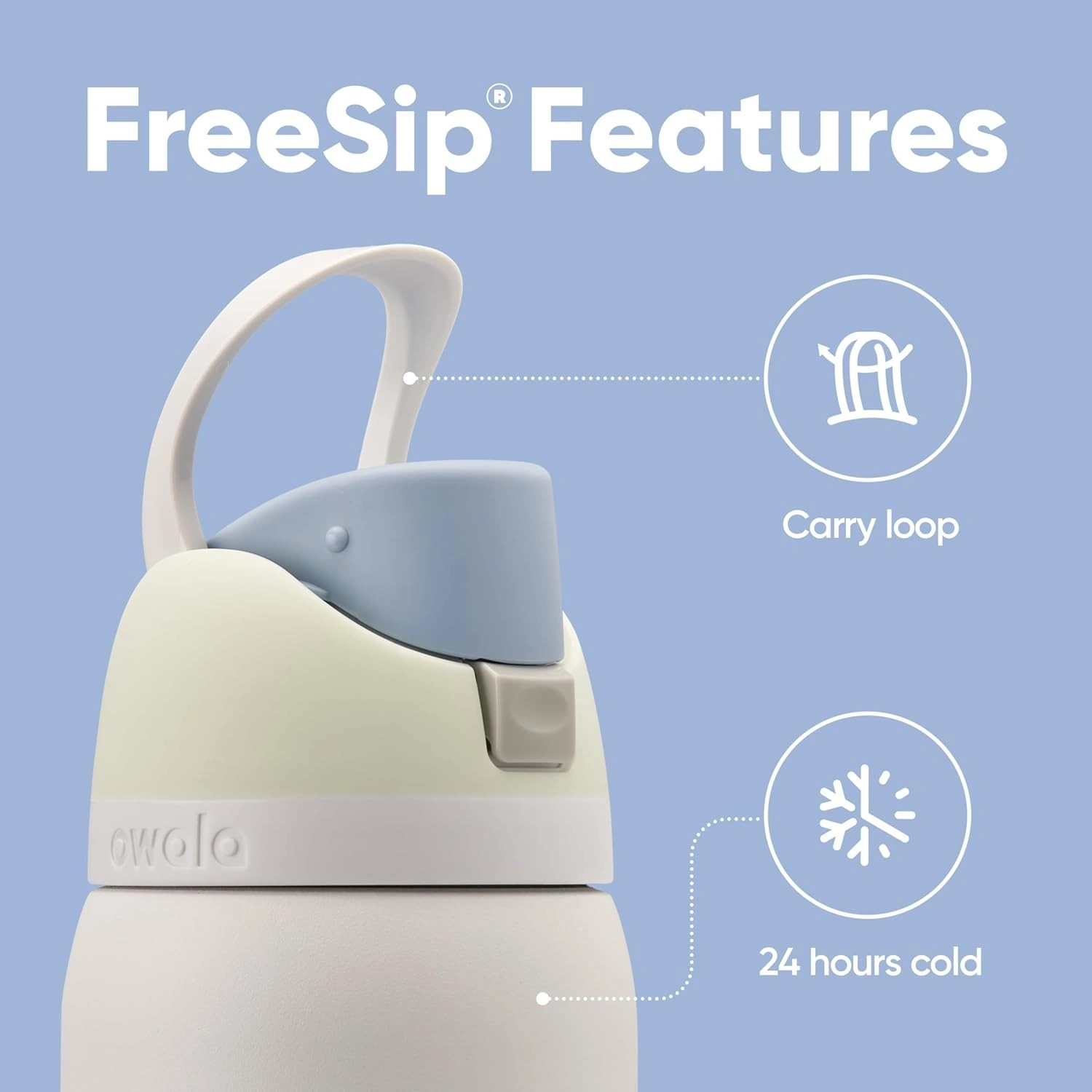 Owala FreeSip 24oz Insulated Stainless Steel Water Bottle with Straw Thermal Mug view 5