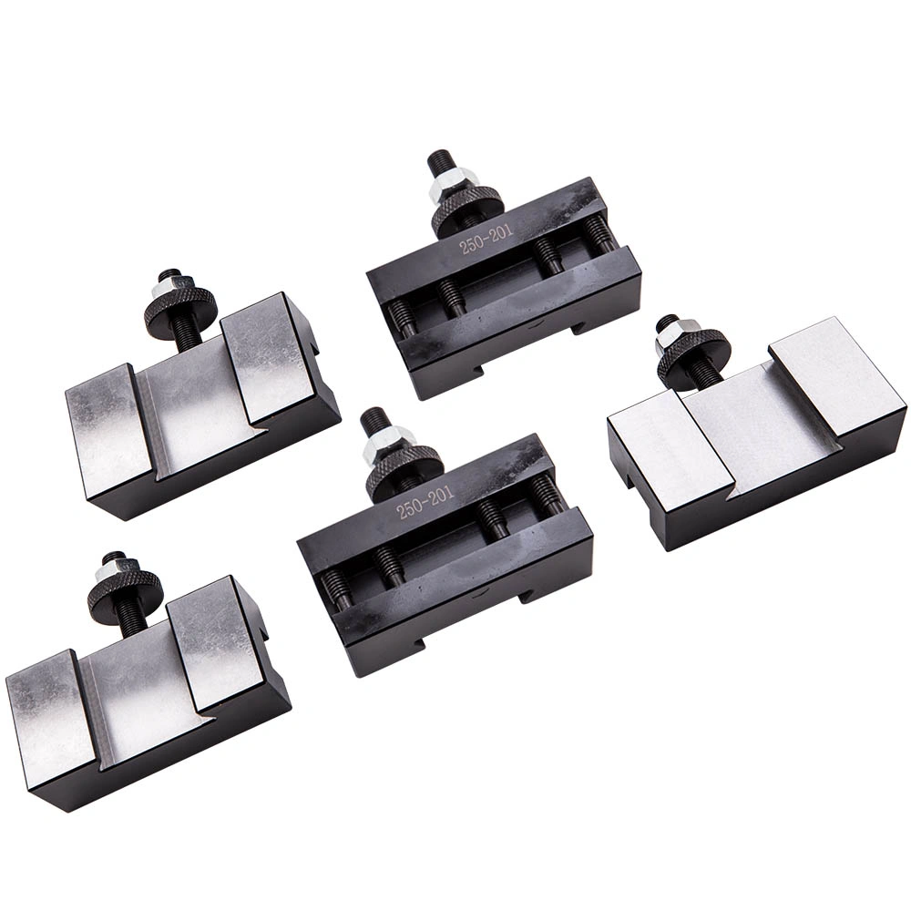 5PCS Quick Change Lathe Tool Post Holder Set 250-201 Turning Facing Tool Post Mount view 2