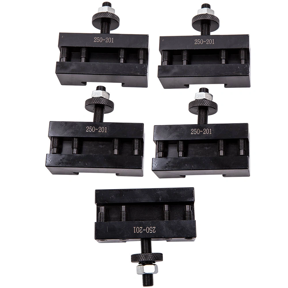 5PCS Quick Change Lathe Tool Post Holder Set 250-201 Turning Facing Tool Post Mount view 3