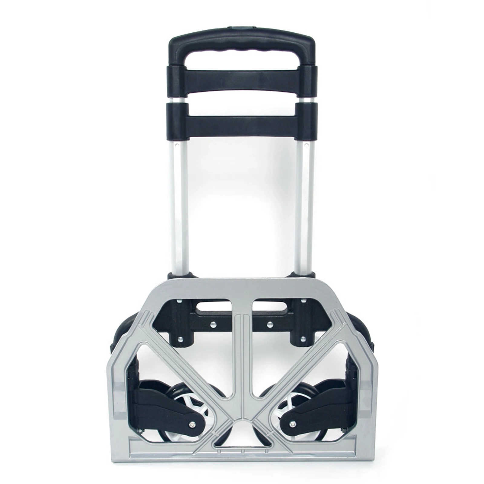 Portable Folding Collapsible Aluminum Cart Dolly Push Truck Trolley Black view 11