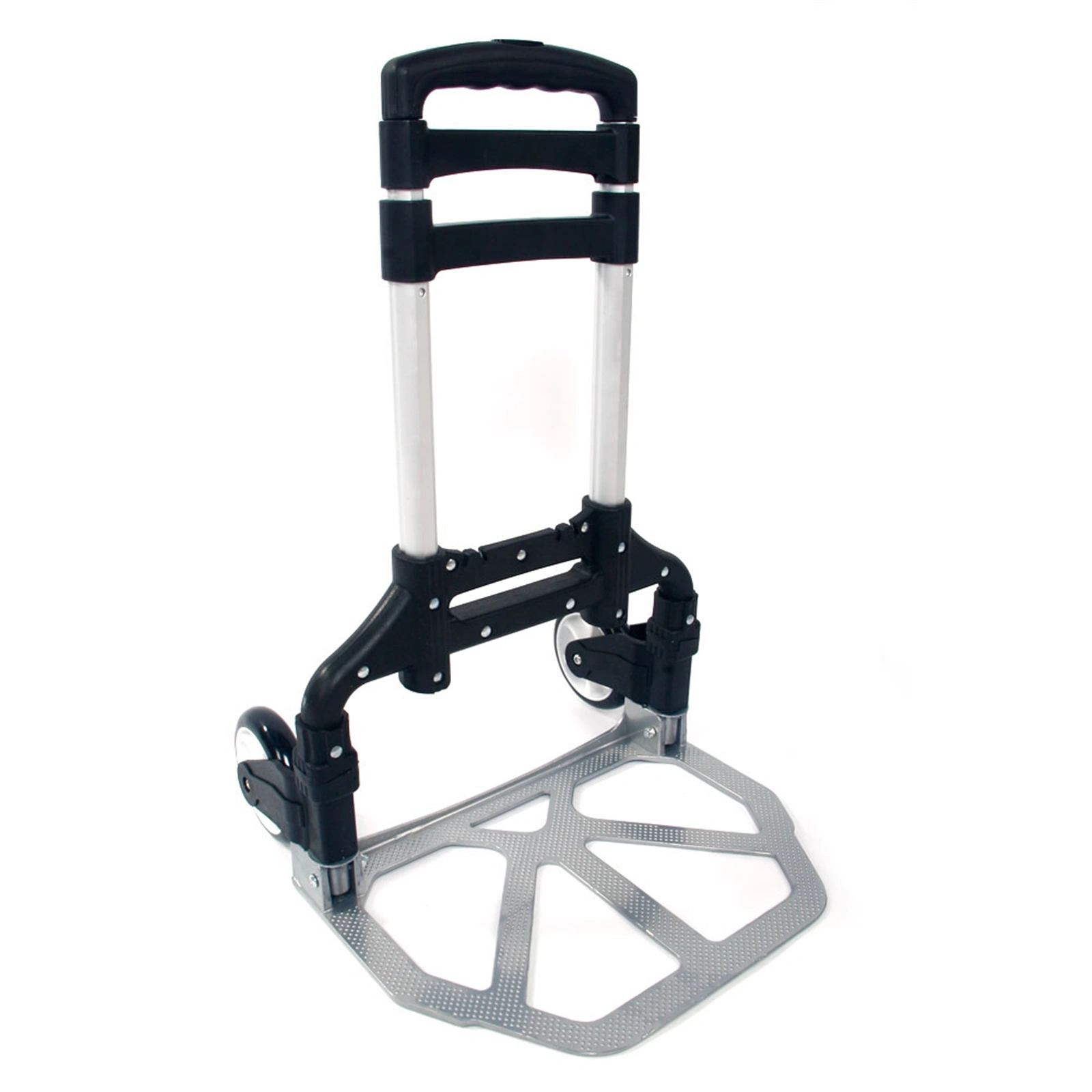 Portable Folding Collapsible Aluminum Cart Dolly Push Truck Trolley Black view 8