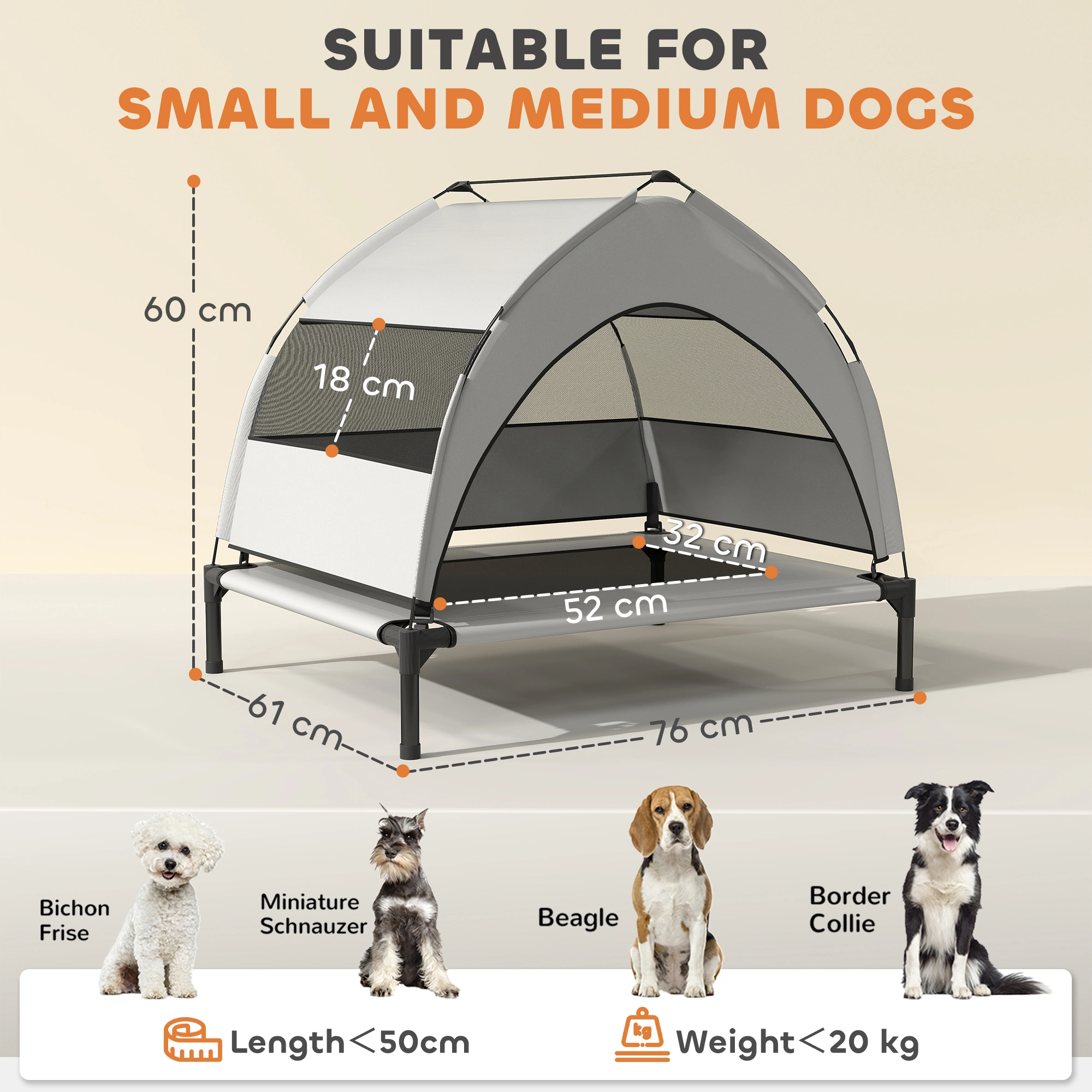 Dog House - Outdoor Indoor Pet House, Weather-Resistant Kennel with Raised Floor view 2