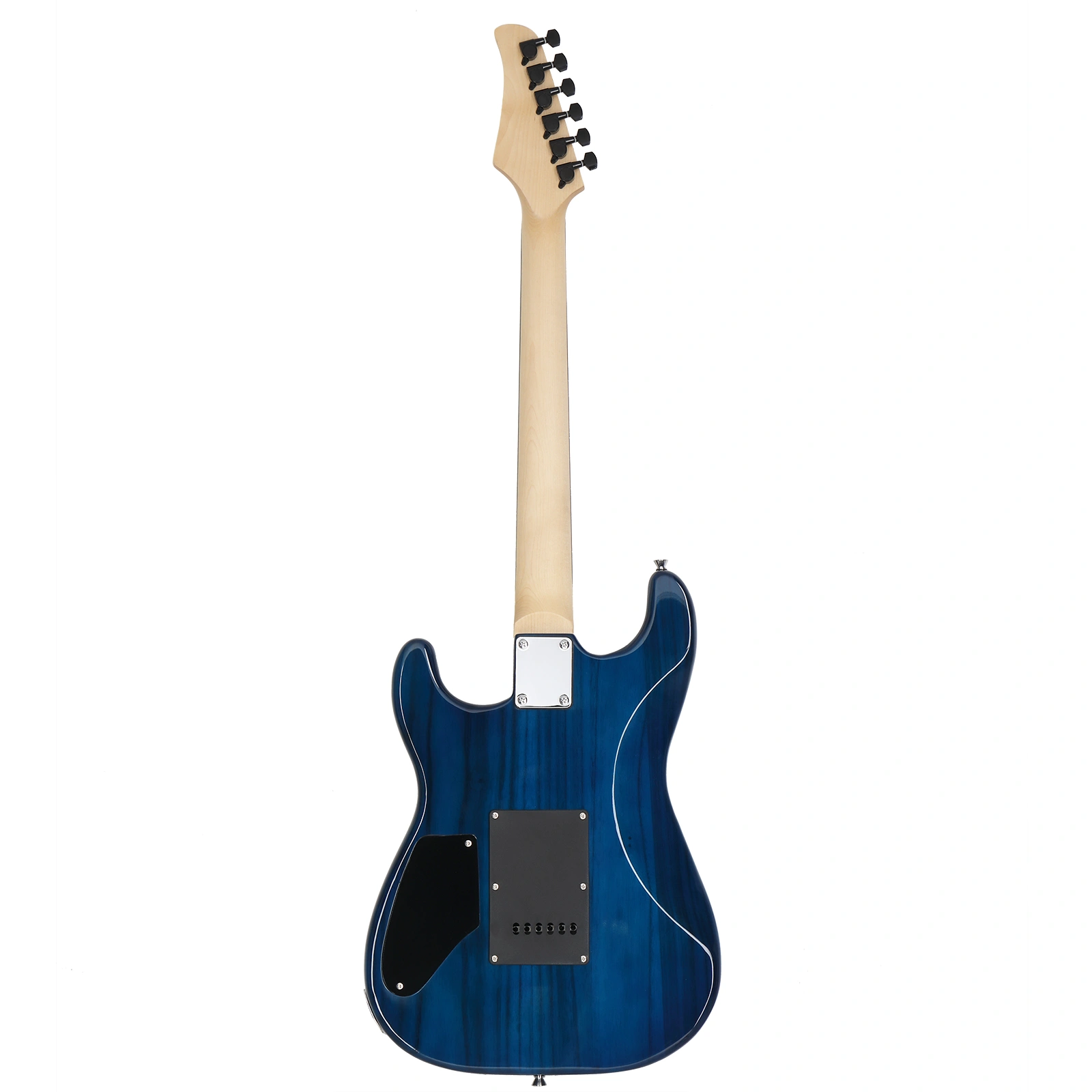 GST Stylish H-H Pickup Tiger Stripe Electric Guitar Kit with 20W AMP Bag Guitar Strap Blue view 6