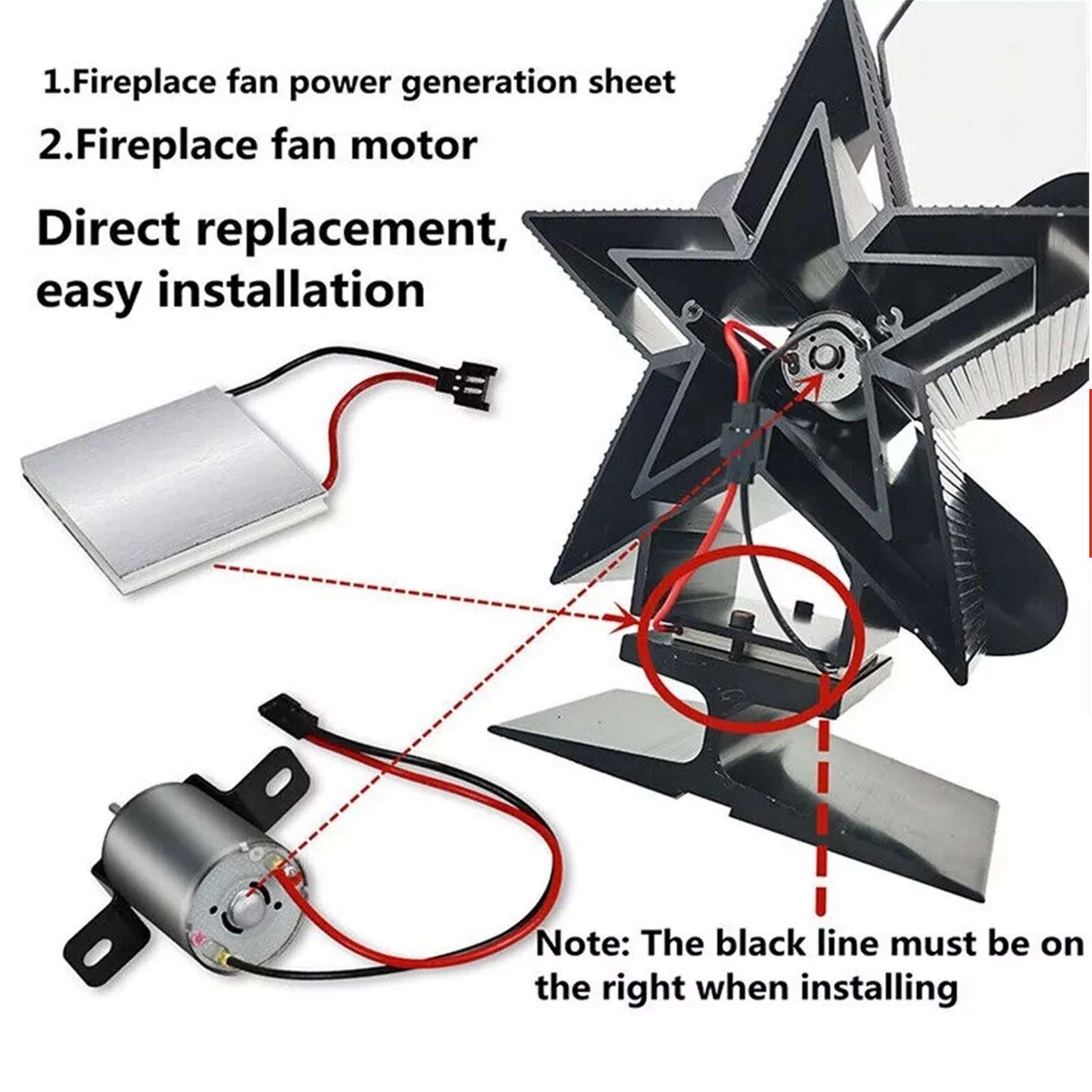 Stove Burner Fan Replacement Motor for Fireplace Heating ECO Friendly Blower Motor Tool view 13