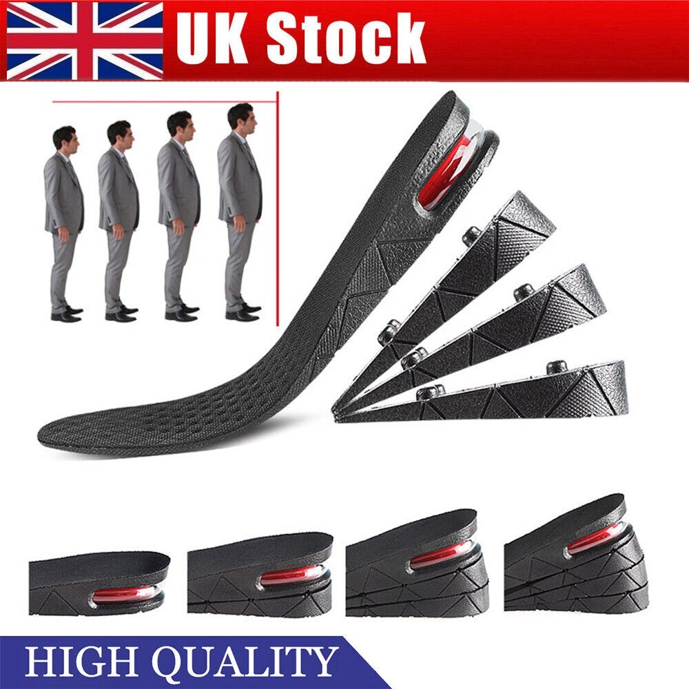 9cm Height Increasing Insoles 4-Layer Shoe Inserts for Men Women Tall Lift Heel Pads