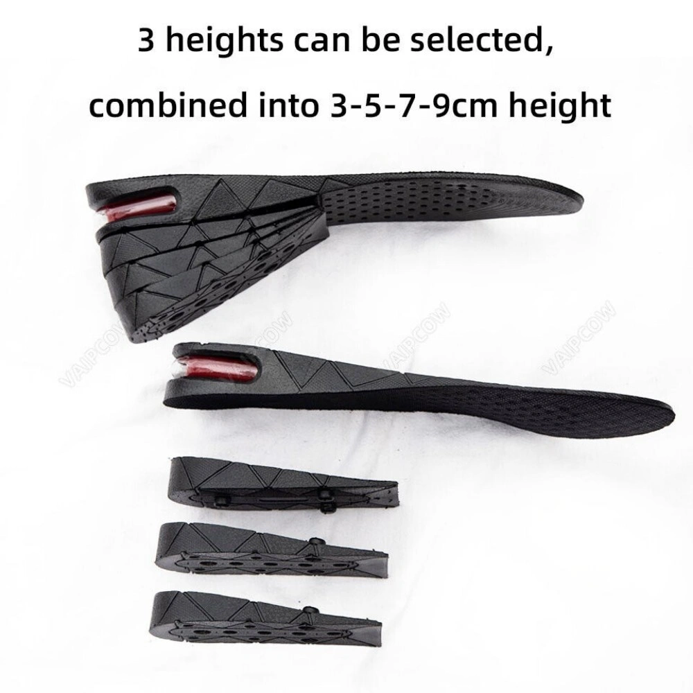 9cm Height Increasing Insoles 4-Layer Shoe Inserts for Men Women Tall Lift Heel Pads view 2