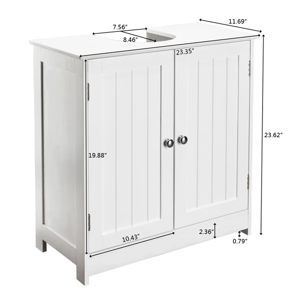 Storage Furniture Bathroom Sink Cabinet White view 6