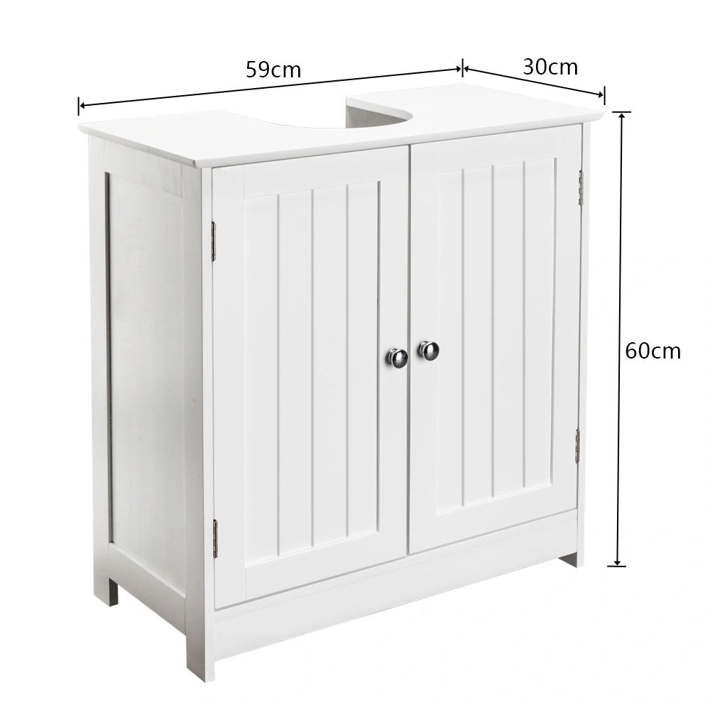 Storage Furniture Bathroom Sink Cabinet White view 2