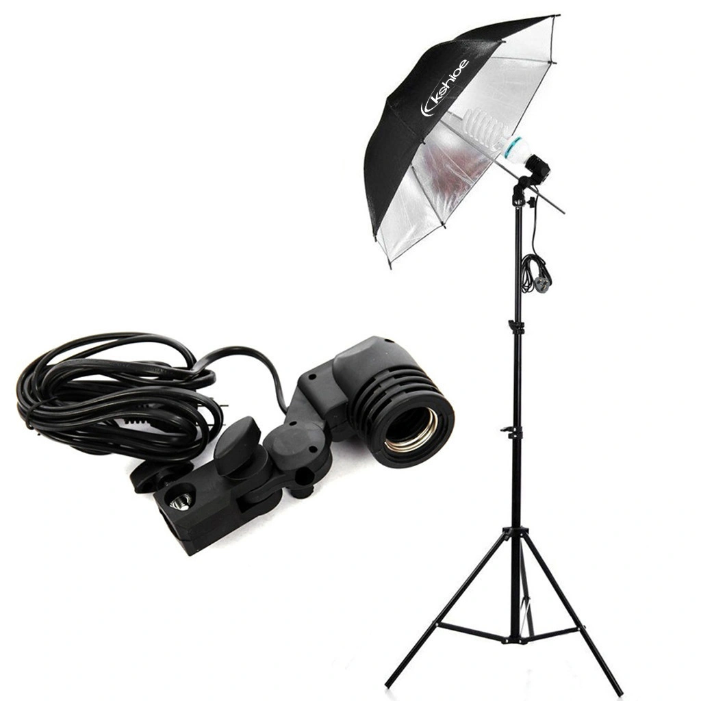 45W Softbox Lighting Kit with 4 White Silver Black Umbrellas, Background Stand & Light Stands for Photography view 24