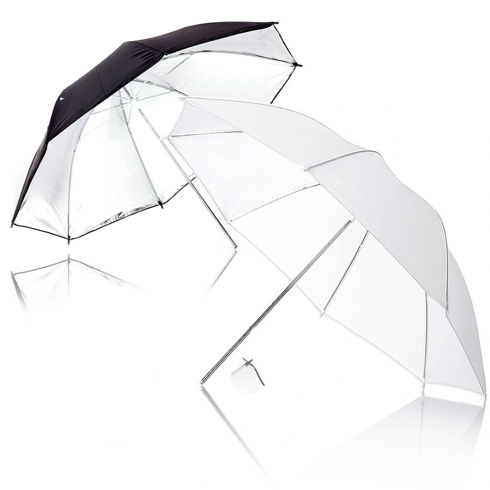 45W Softbox Lighting Kit with 4 White Silver Black Umbrellas, Background Stand & Light Stands for Photography view 27