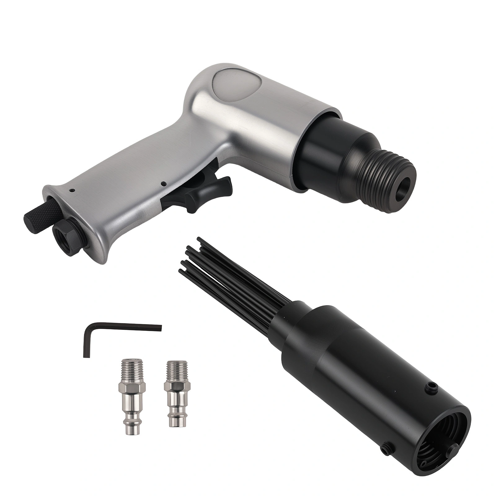 Pneumatic Needle Scaler Air Chisel Rust Corrosion Slag Remover Deburring Tool Cleaner view 2