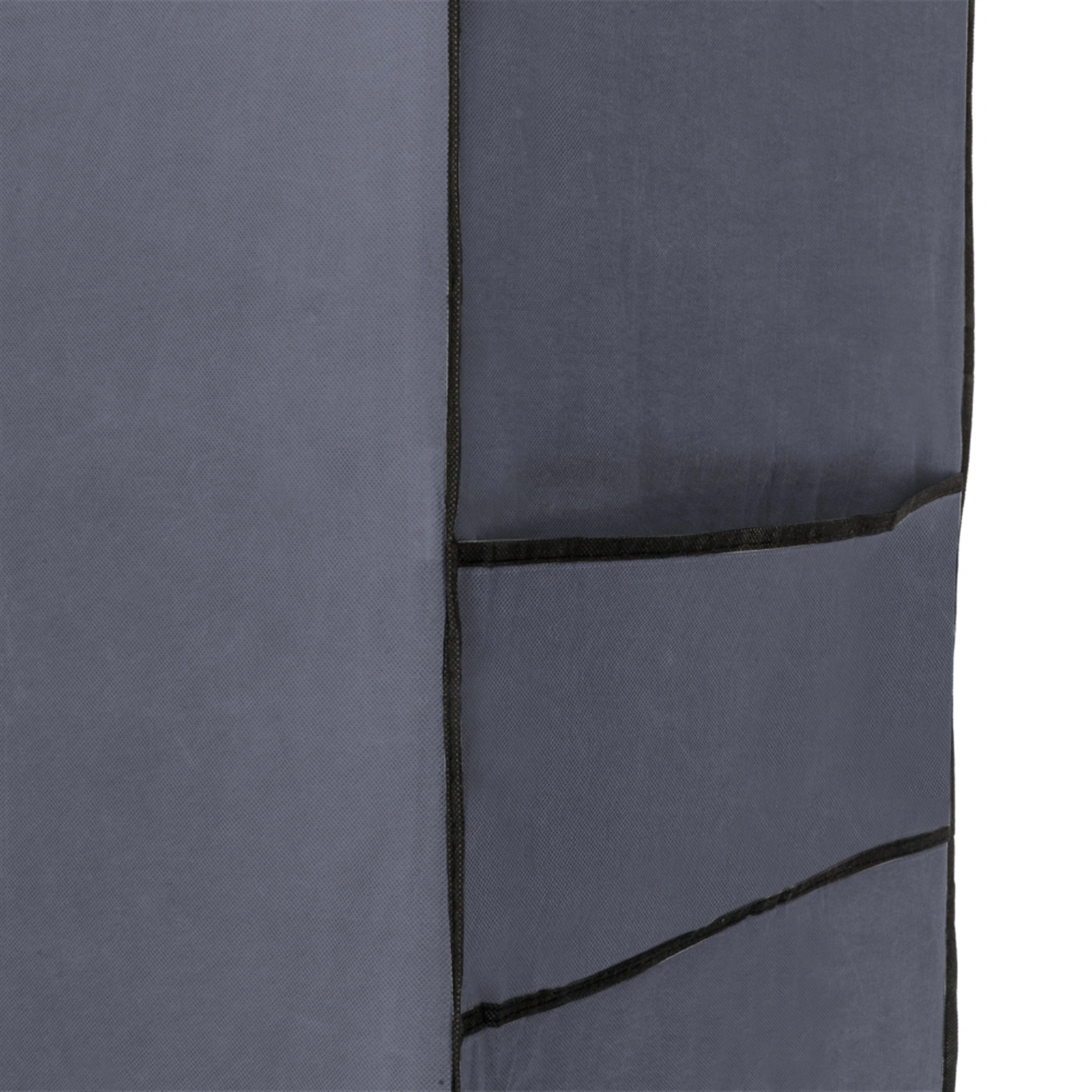 71" Portable Closet Wardrobe Clothes Rack Storage Organizer with Shelf Gray view 16