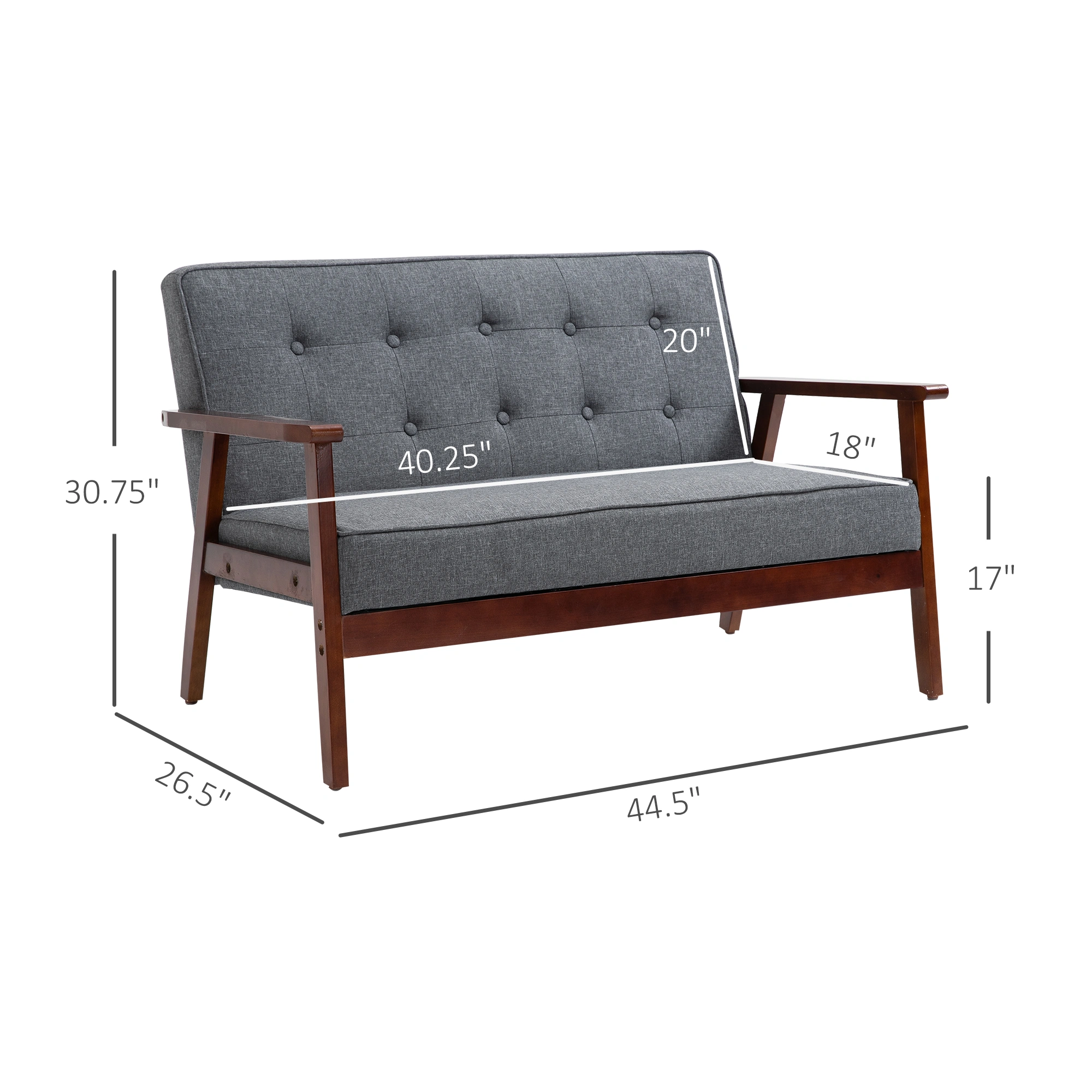 Sofa Chair - Comfy Accent Armchair with Padded Seat & Backrest, Compact Upholstered Lounge Chair for Living Room, Bedroom, or Apartment view 2