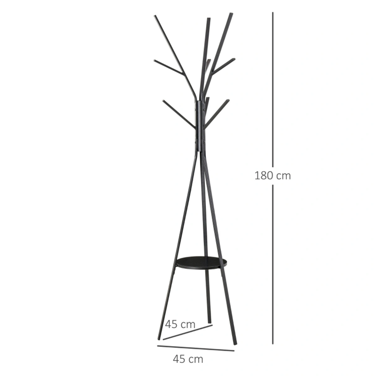 Decorative Wall Hanging Coat Rack 5 Branches Vintage Style for Home Office view 2
