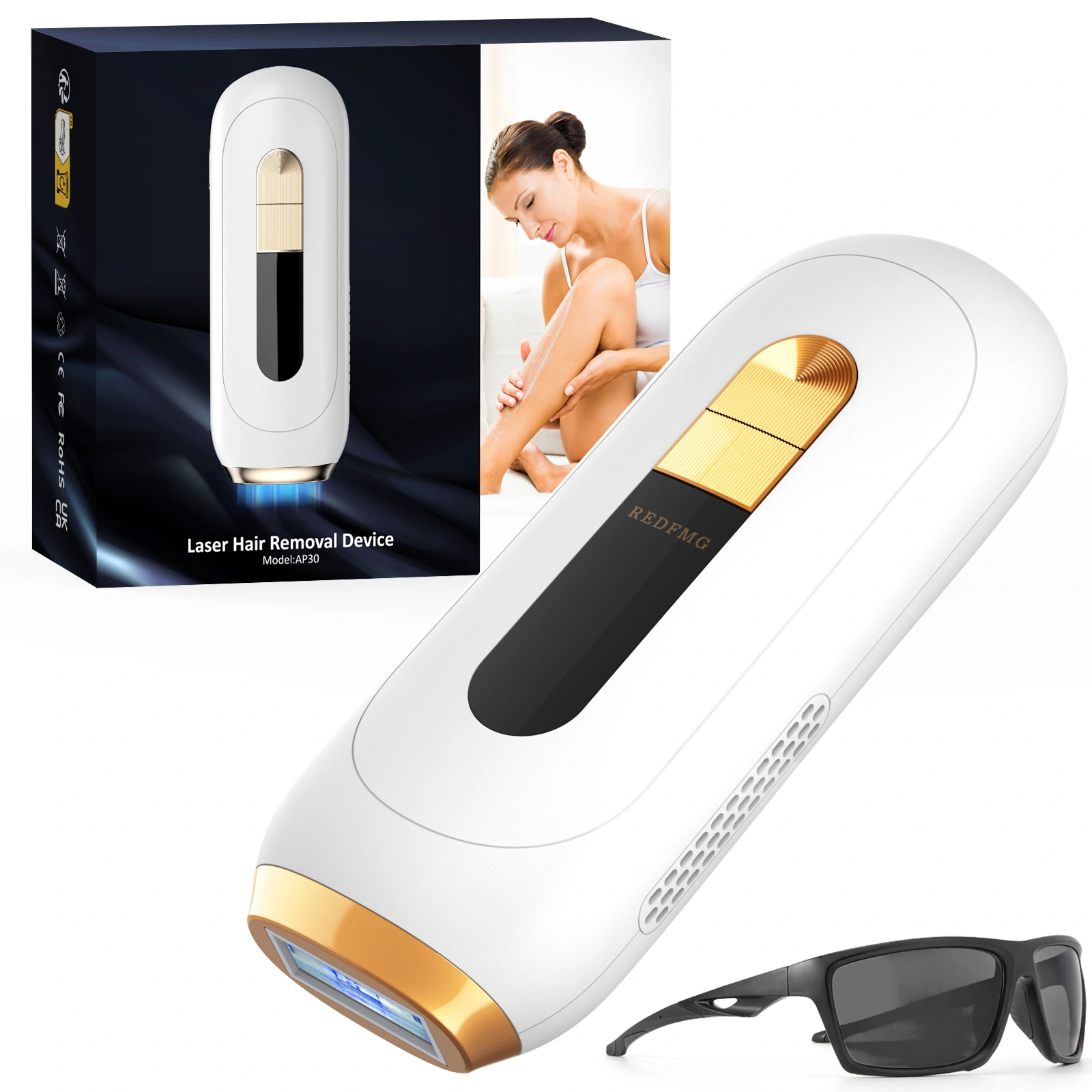 Laser Hair Removal for Women & Men, 999,990 Flashes, Painless IPL Hair Remover for Face, Legs, Armpit & Bikini, Whole Body Use