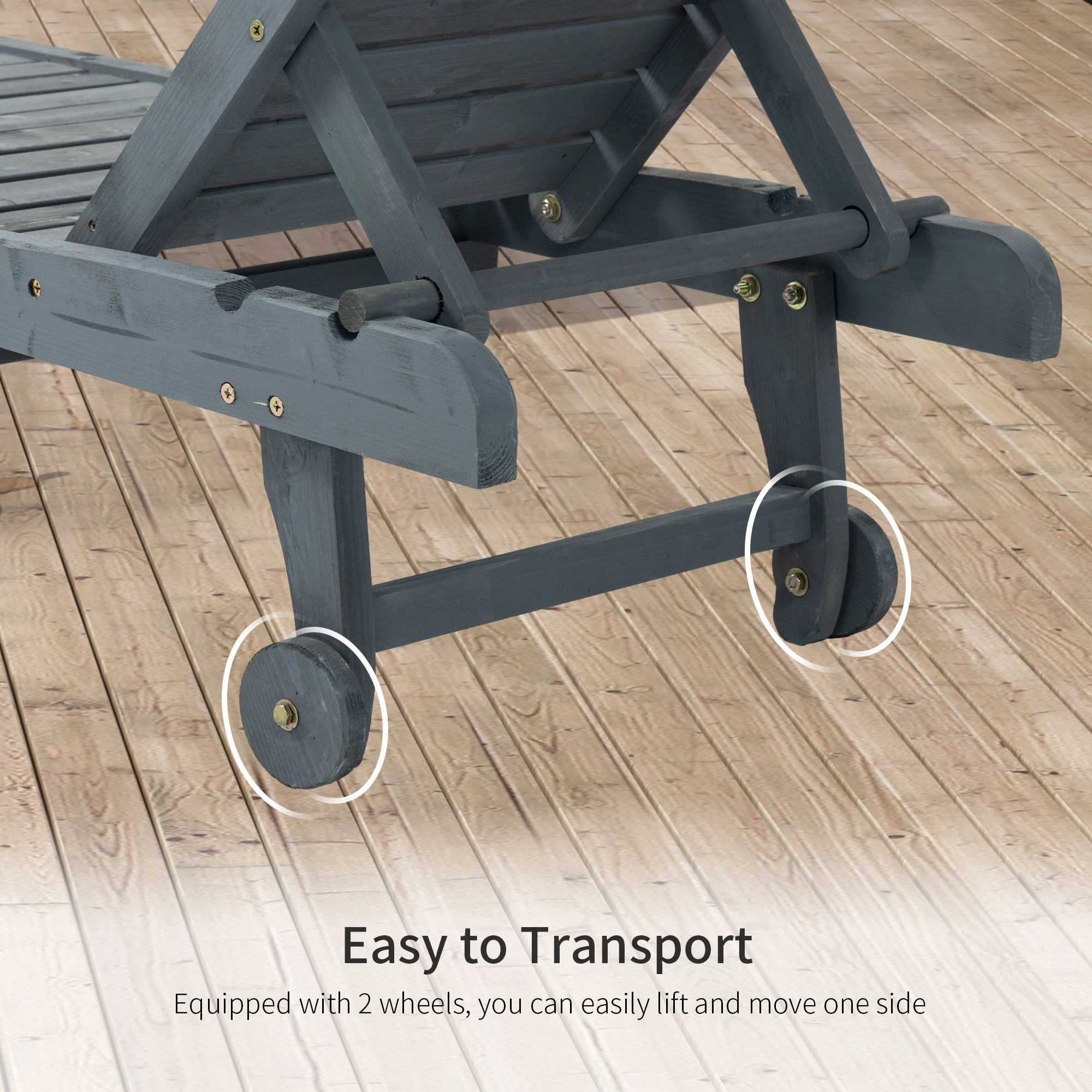 Portable Folding Rocking Lounge Chair Indoor Outdoor Reclining Chair Lightweight Aluminum Frame Easy Fold Storage view 2