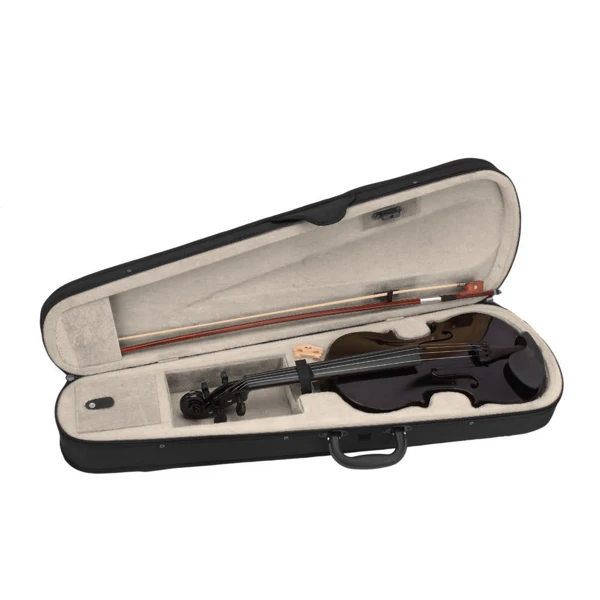 New 4/4 Acoustic Violin Case Bow Rosin Black view 4