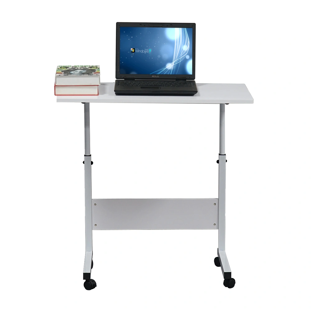 Removable E1 15MM Chipboard & Steel Side Table with Baffle White L view 11