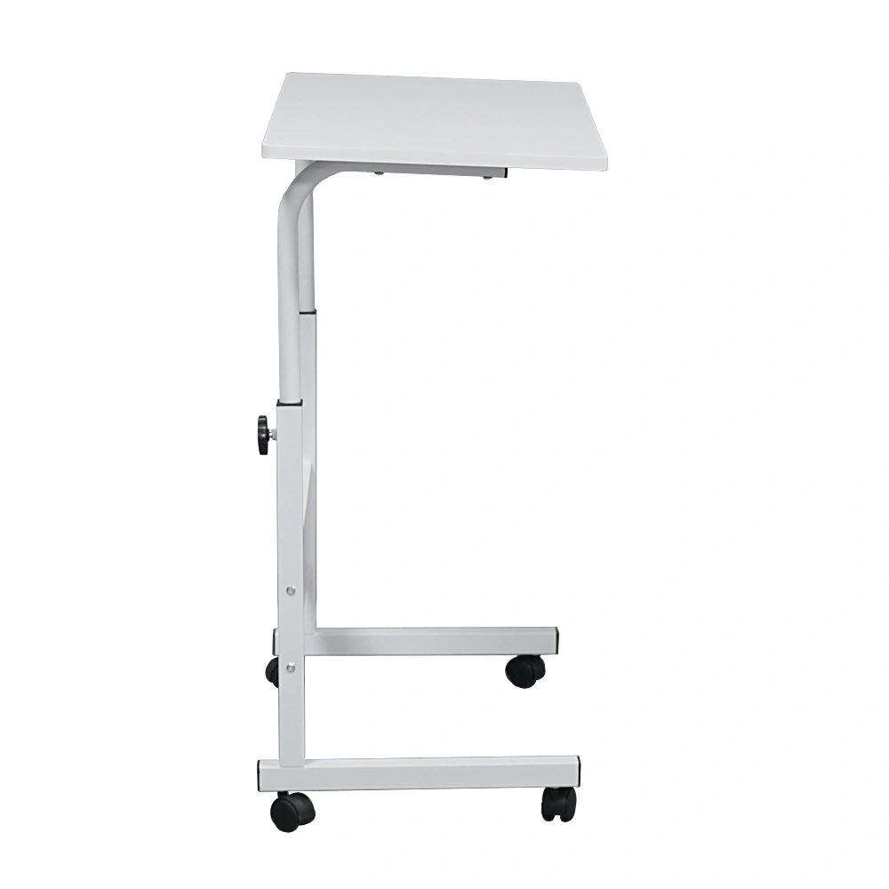 Removable E1 15MM Chipboard & Steel Side Table with Baffle White L view 2