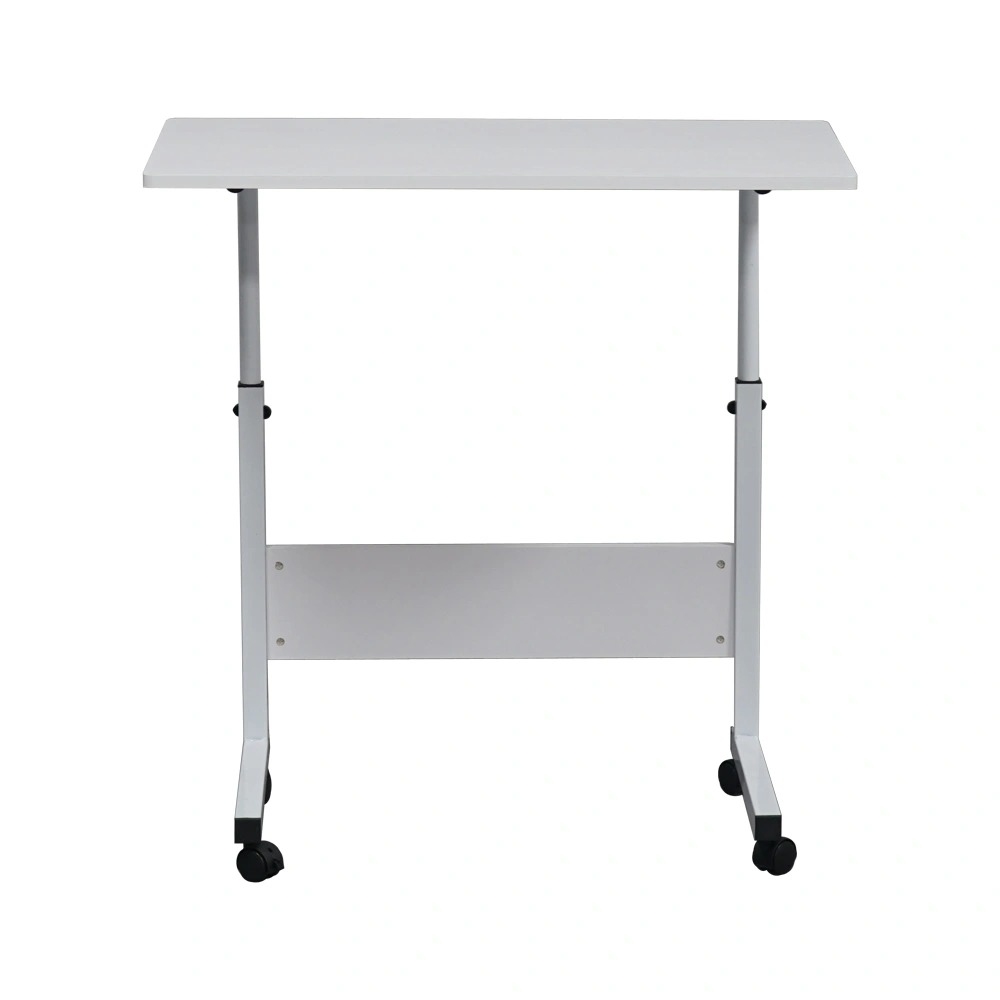 Removable E1 15MM Chipboard & Steel Side Table with Baffle White L view 3