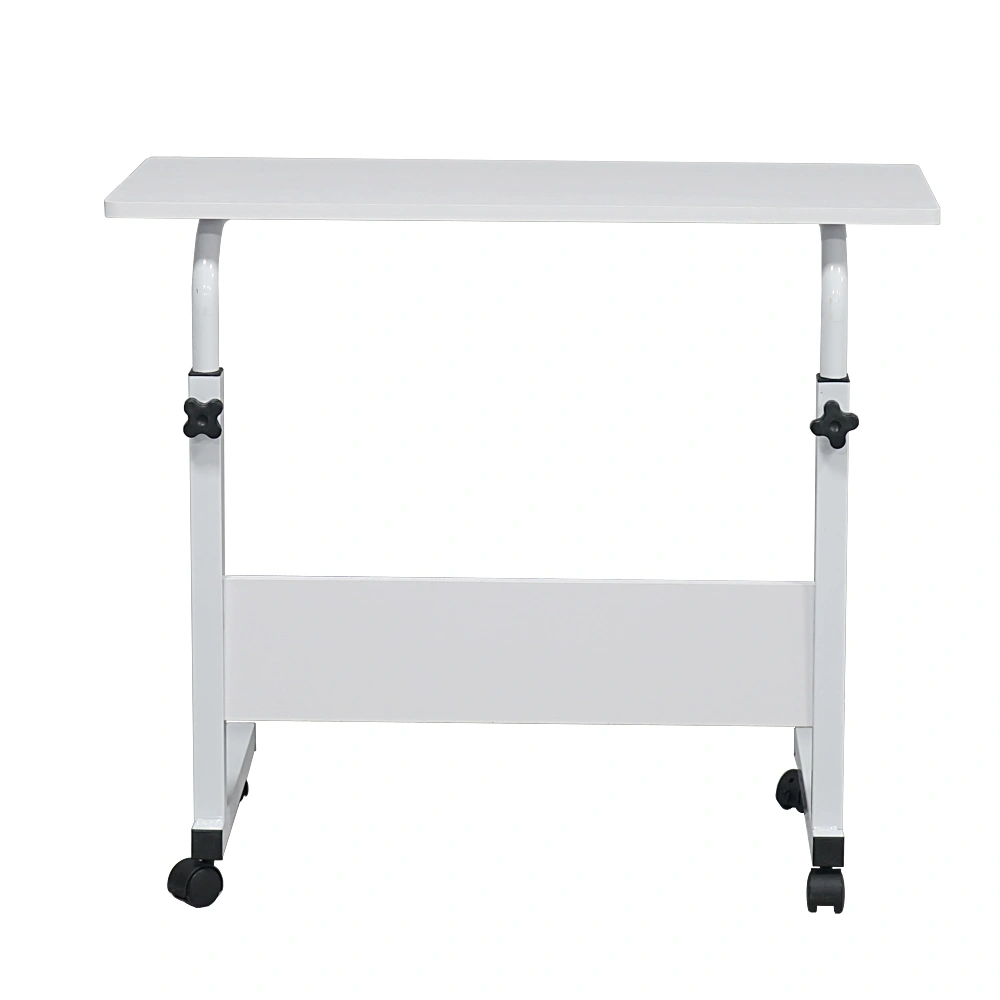 Removable E1 15MM Chipboard & Steel Side Table with Baffle White L view 4