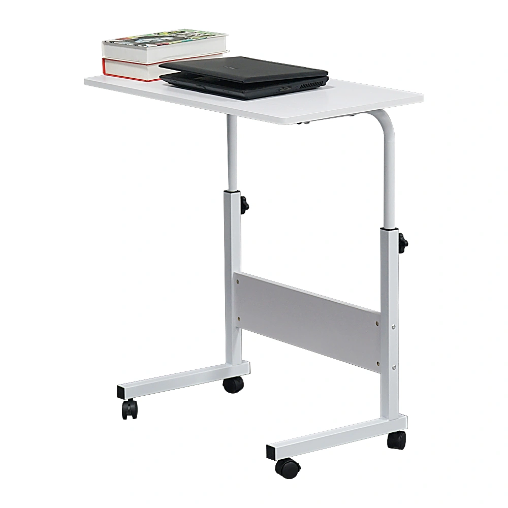 Removable E1 15MM Chipboard & Steel Side Table with Baffle White L view 6