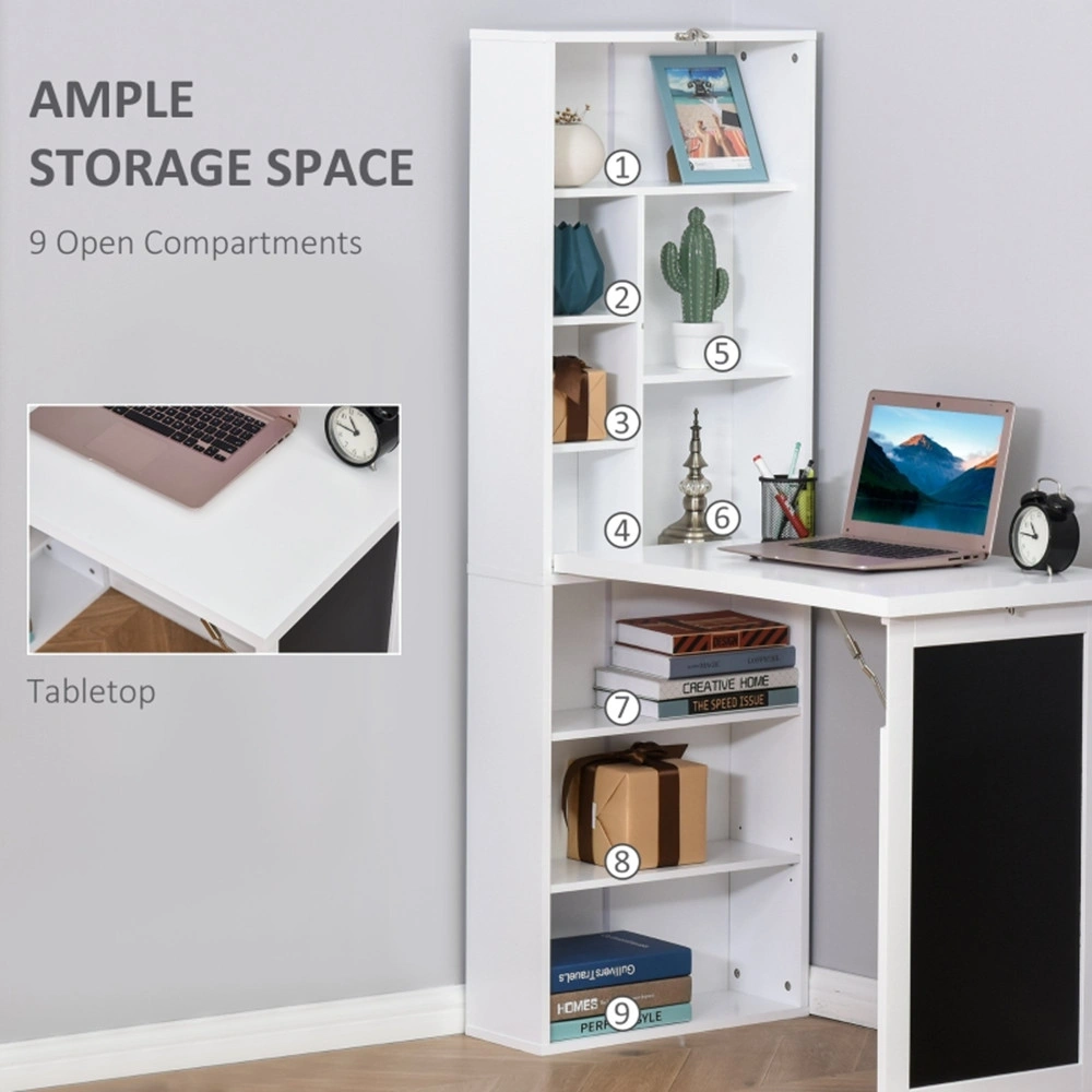Wall Mount Desk Cabinet - Compact Space-Saving Storage Solution view 2