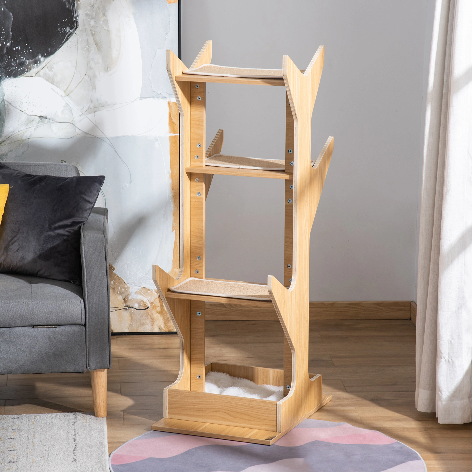 Multi-Level Cat Tree Tower with Scratching Posts Cozy Condo House for Kittens Adult Cats Indoor Outdoor 🐱