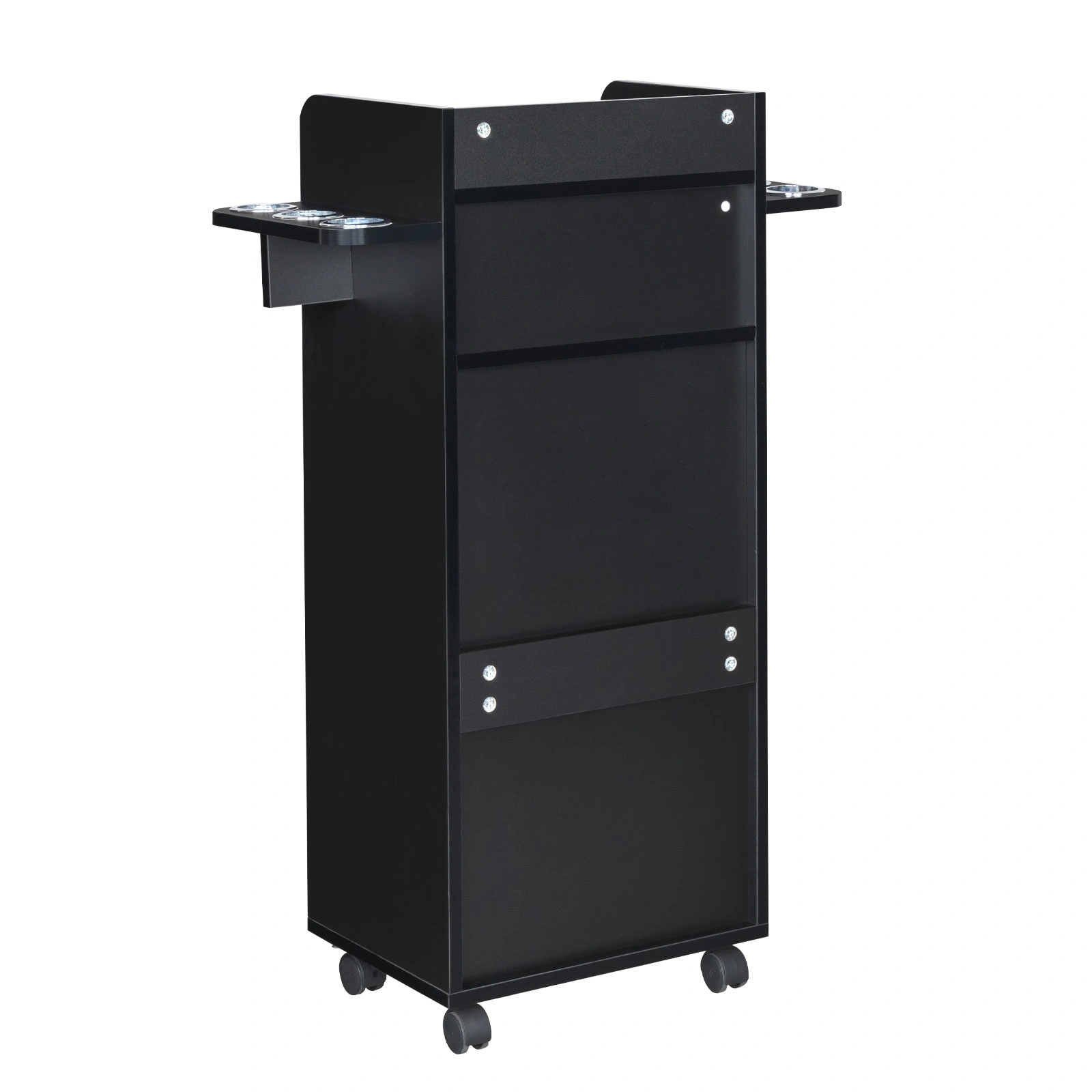 Beauty Salon Trolley Cart, Salon Cabinet with 360° Wheels, 6 Tool Holders, 1 Drawer, Salon Station Rolling Cart view 5
